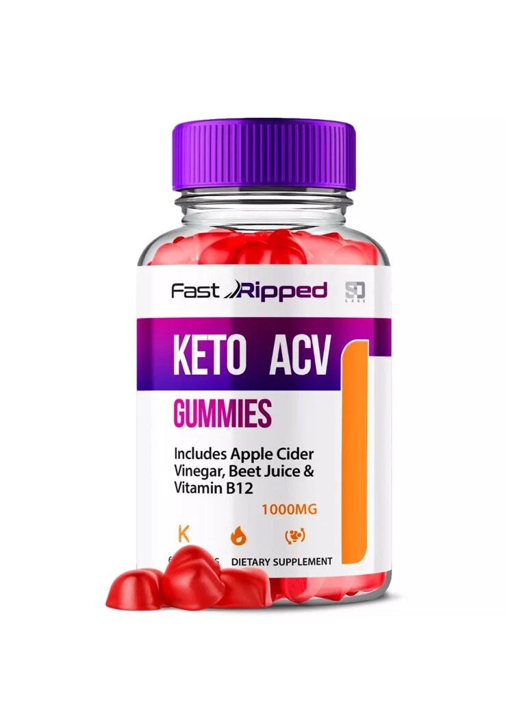 Fast Ripped Keto, Fast Ripped ACV Keto Gummies Weight Loss (60 Gummies)
