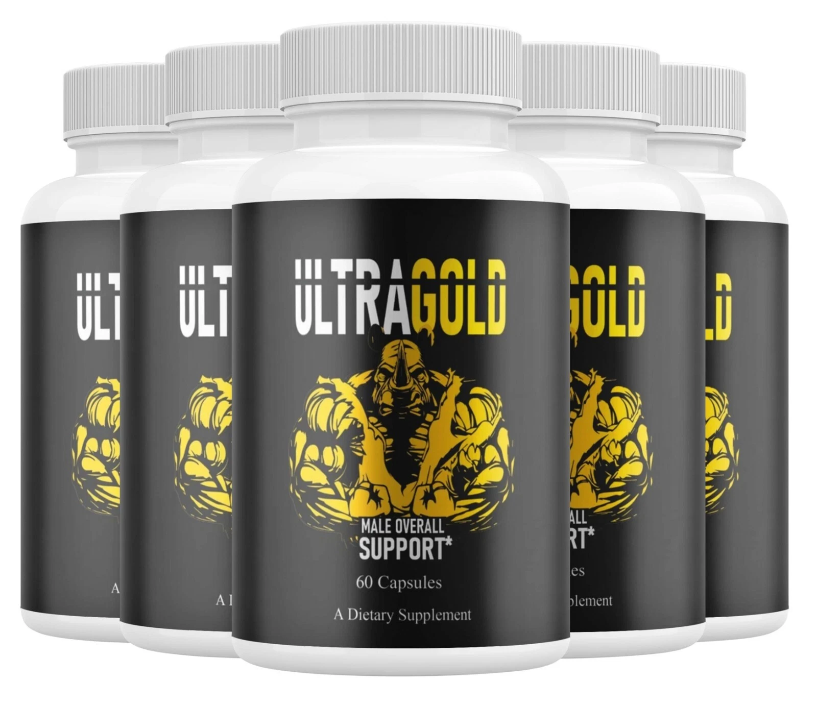 (5 Pack) Ultra Gold Pills Extreme Booster for Men, Advanced Male Formula