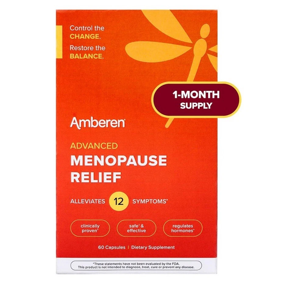 Menopause Relief Pills Hot Flashes Support Anti Aging Supplement 60 Capsules OV