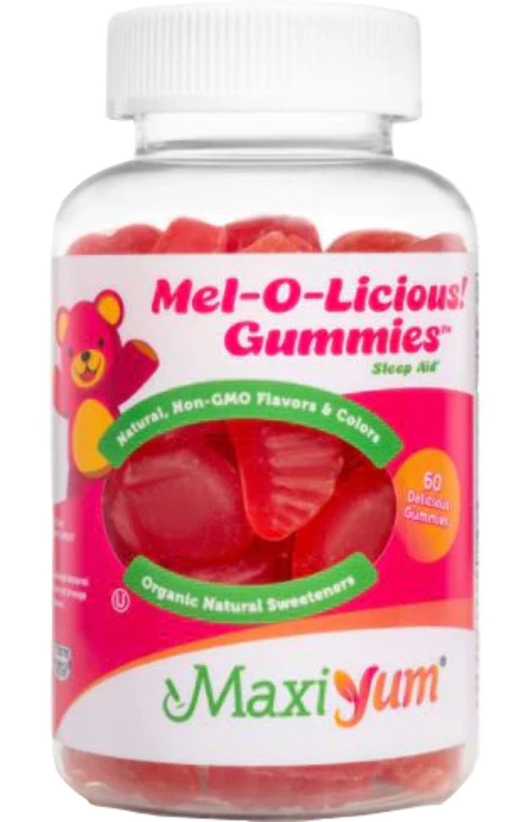 Maxi Health Mel-O-Licious! Gummies Melatonin 1 mg - Assorted Fruit Flavor - 60 G