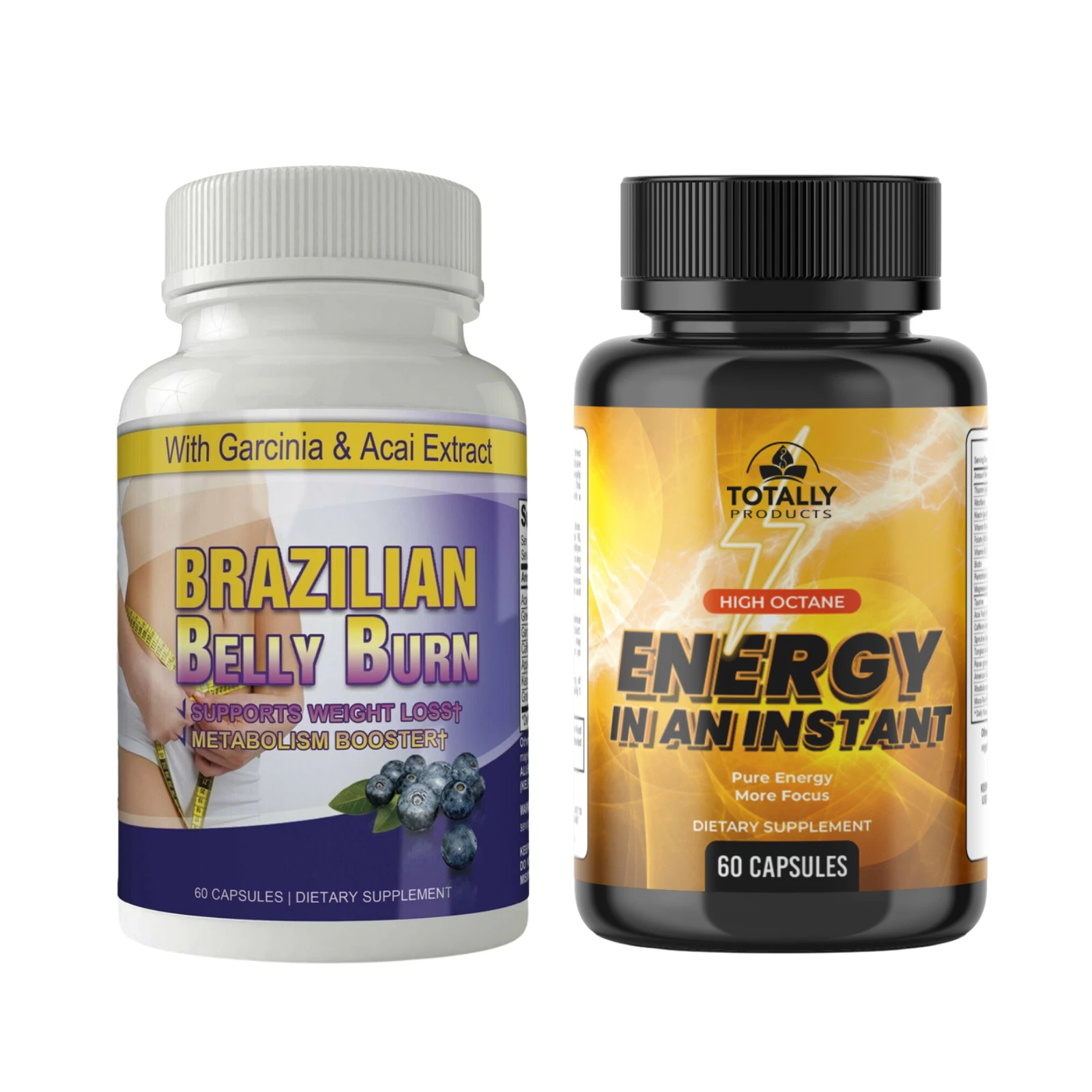 Brazilian Belly Burn Fat Weight Loss Pills Energy Boost Brain Health Supplement