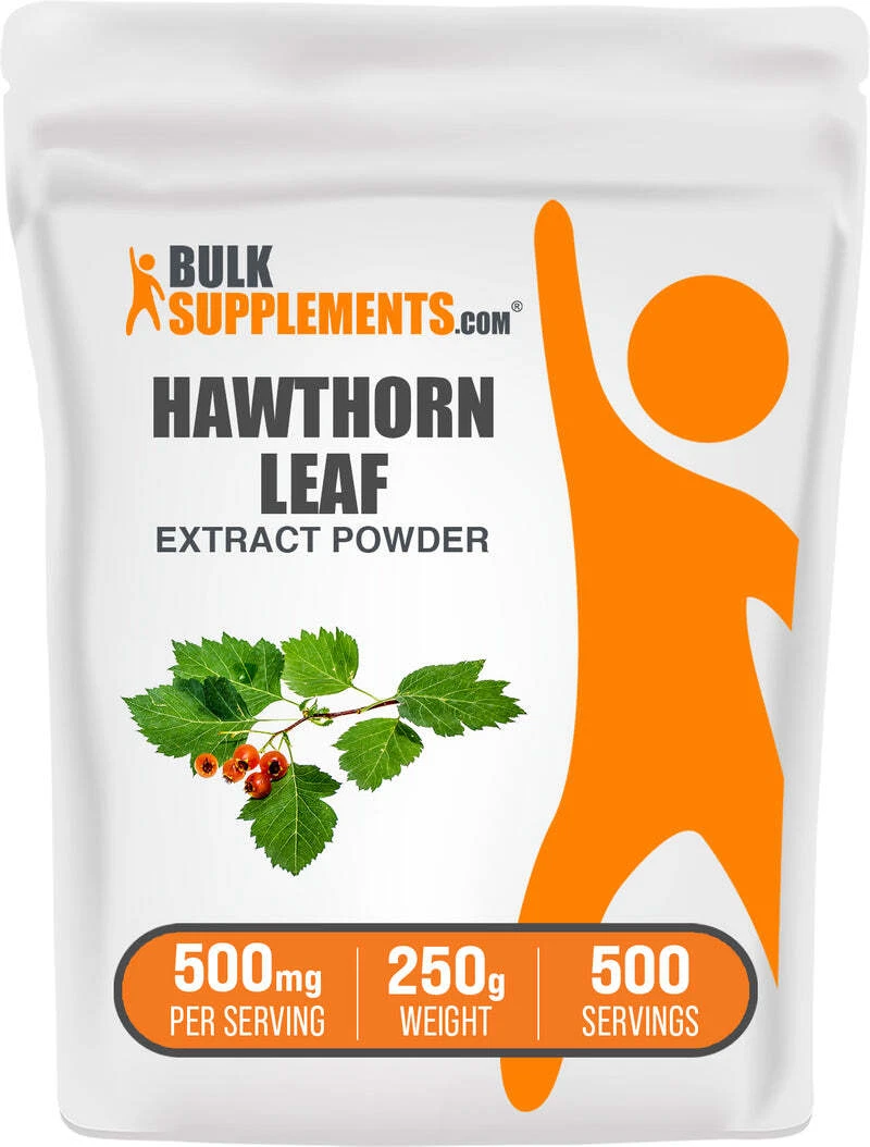 BulkSupplements Hawthorn Leaf Extract Powder - 500mg per Serving
