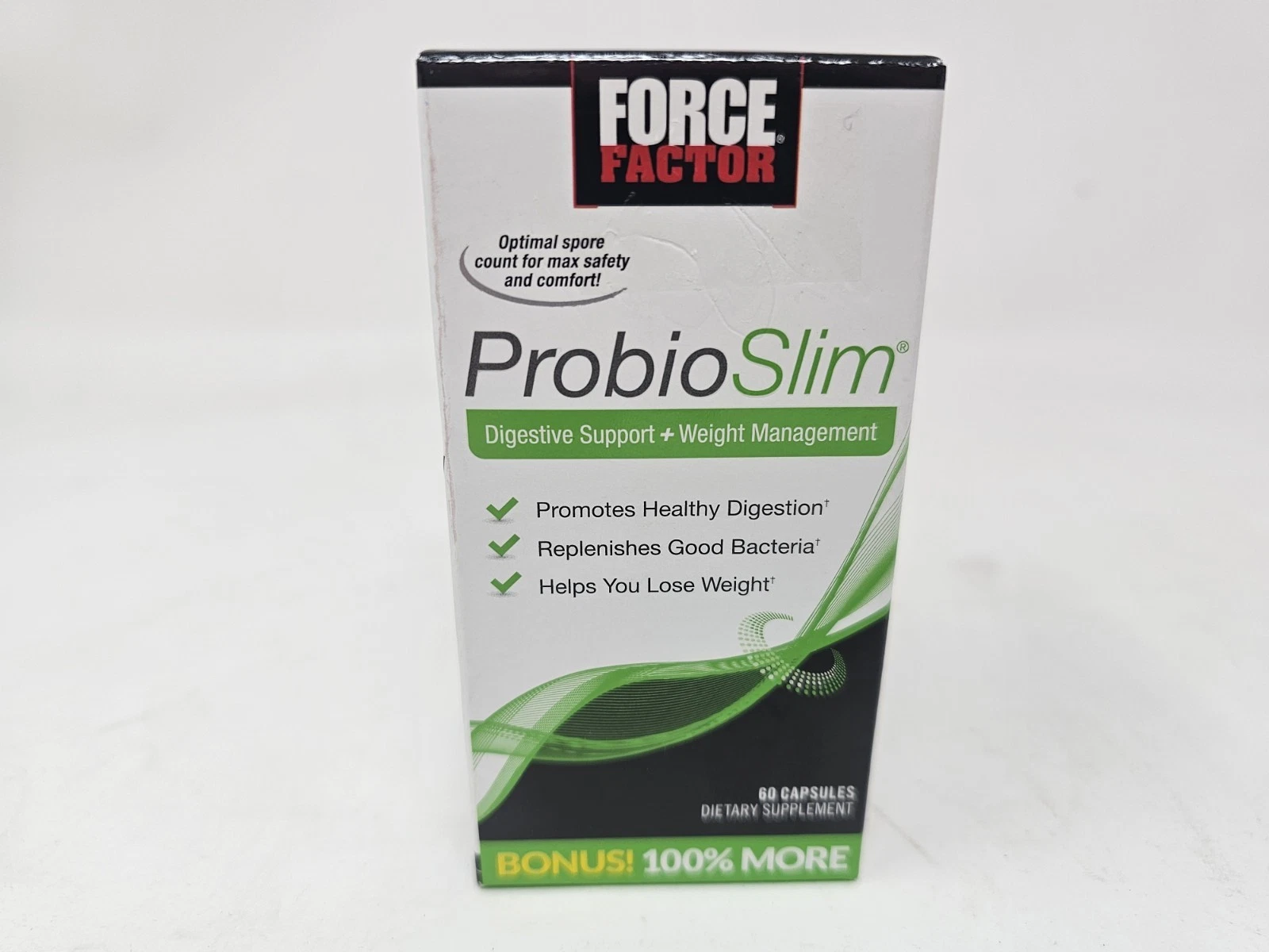 Force Factor ProbioSlim Probiotic Supplement Weight Loss Pills (60 Caps) 08/2025