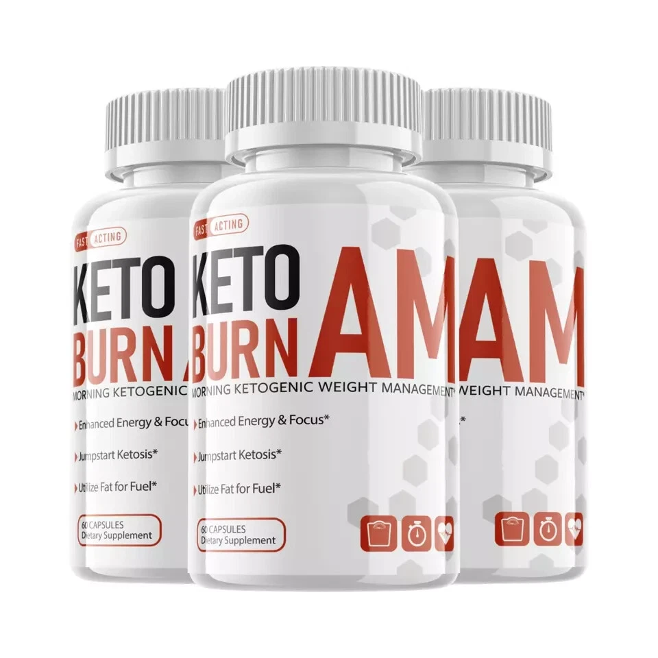 Keto Burn AM Pills Supplement for Weight Loss Management (180 Capsules) 3-Pack