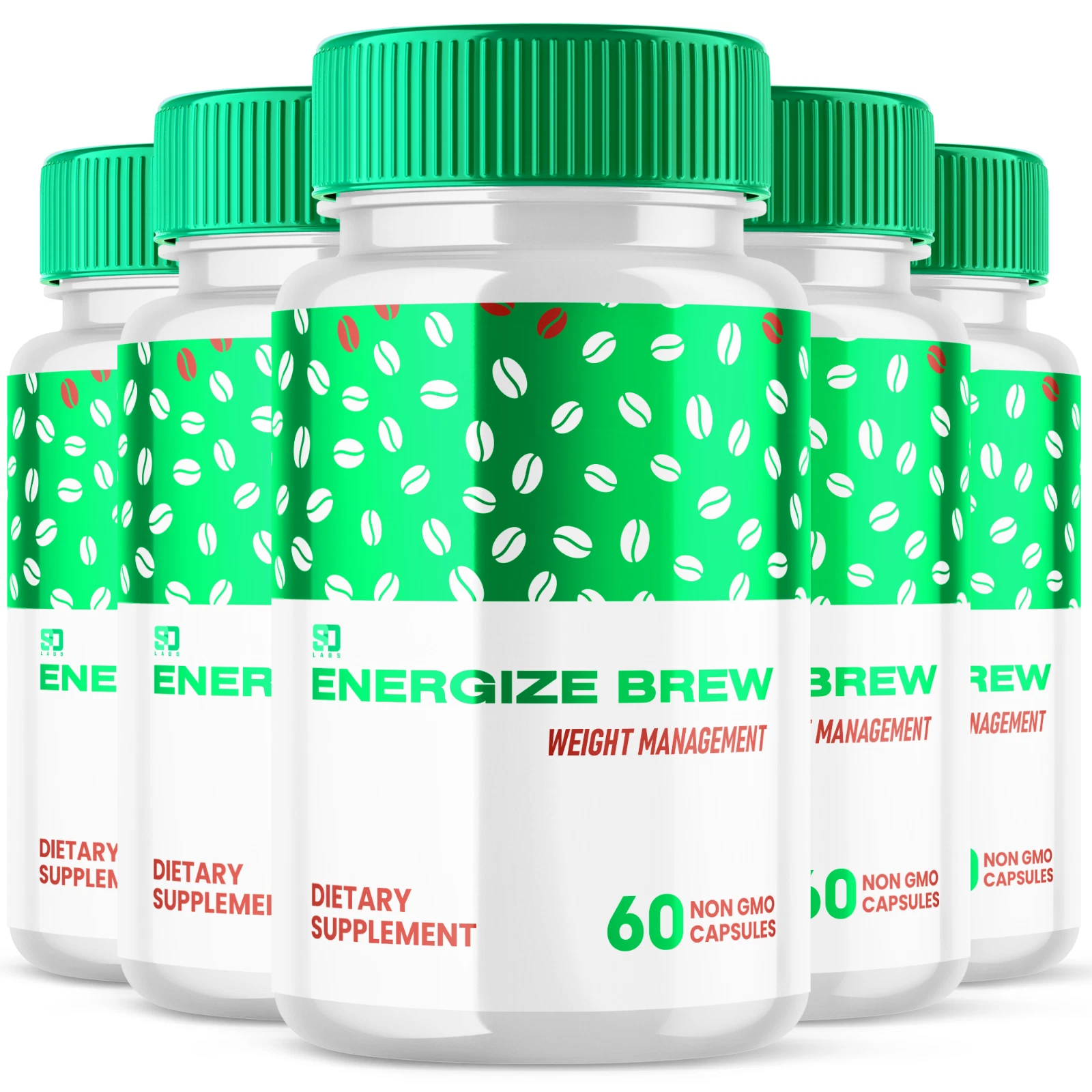 Energize Brew - Advanced Formula Natural Weight Support Supplement (5 Pack)