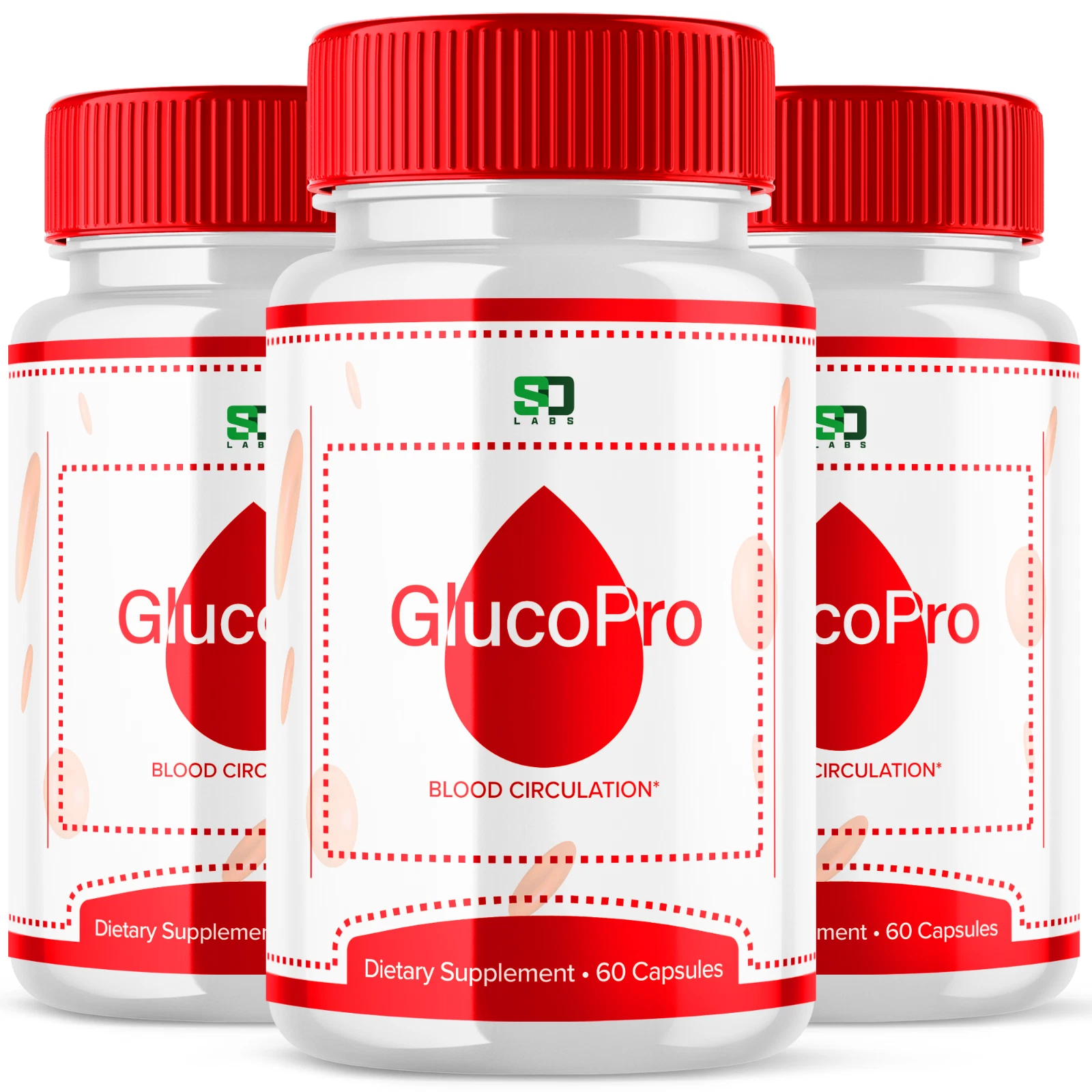 Glucopro Balance Circulation Capsules - Natural Blood Flow Formula (3 Pack)