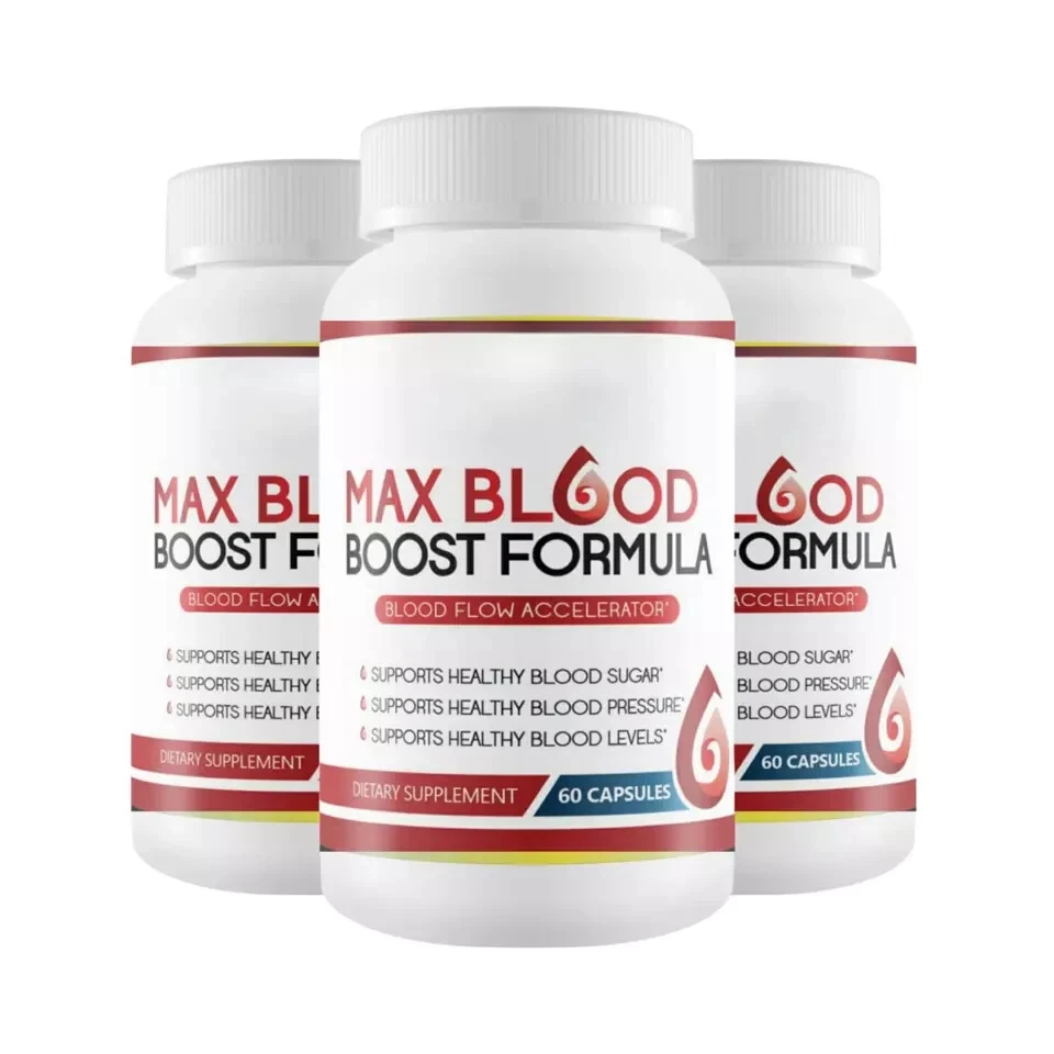 Max Blood Boost Formula Blood Flow Accelerator Supplement (180 Capsules) 3-Pack