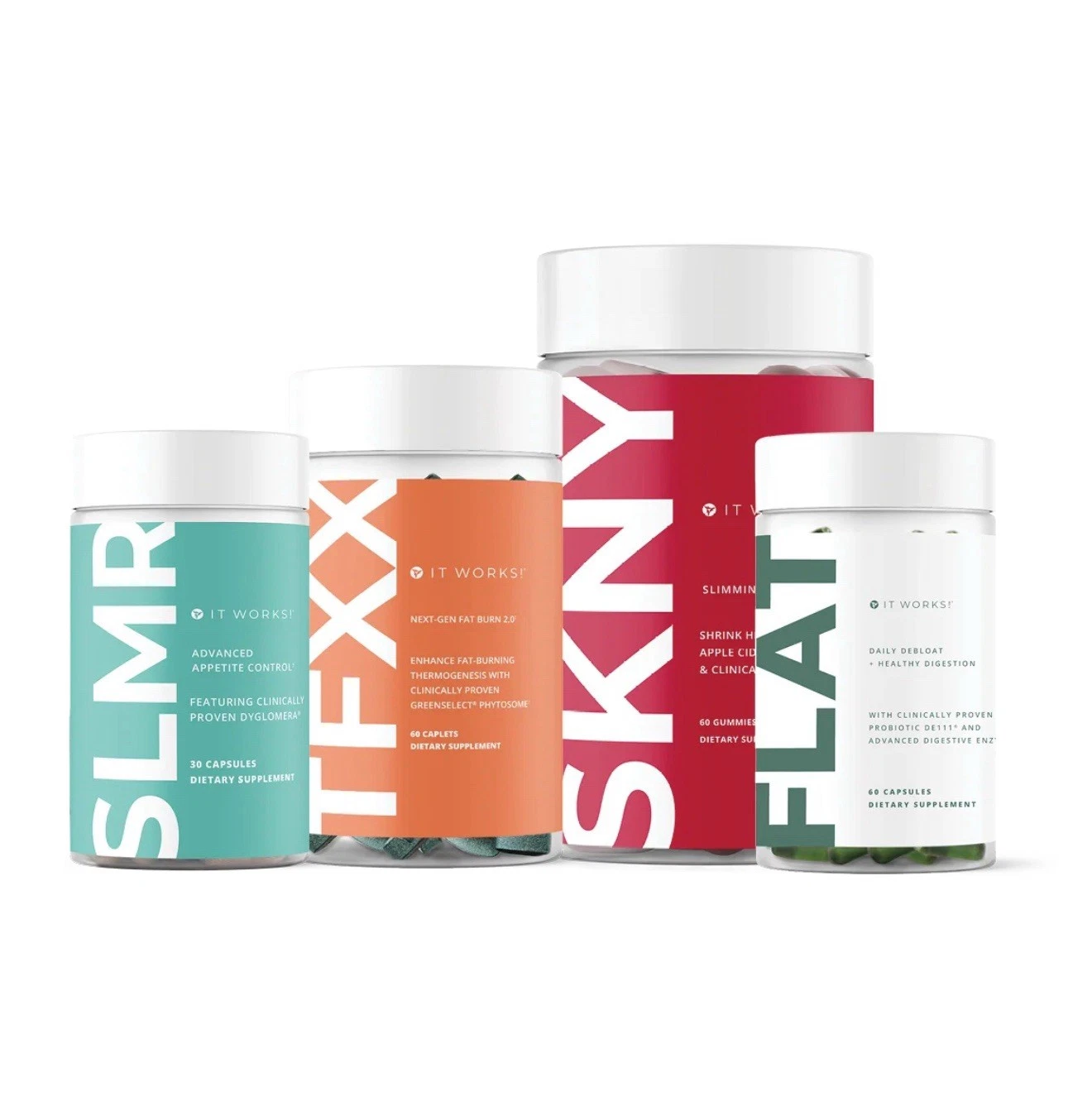 ITWORK 1 SLMR (30 cáp) 1 SKNY Gummies (60 gomitas) 1 TFXX (60 cáp) 1 PLANO (60