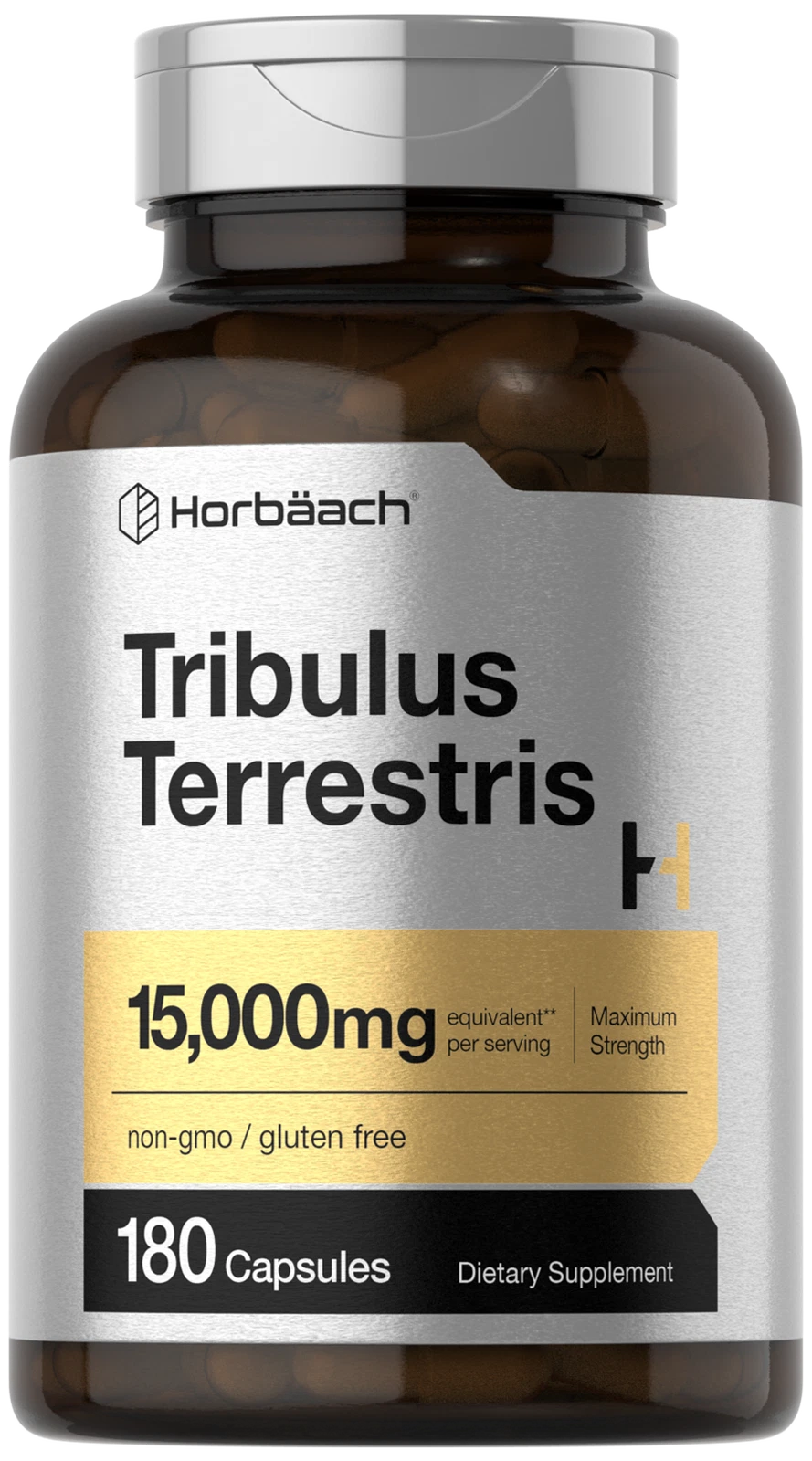 Tribulus Terrestris for Men 15,000mg | 180 Capsules | Gluten Free | by Horbaach