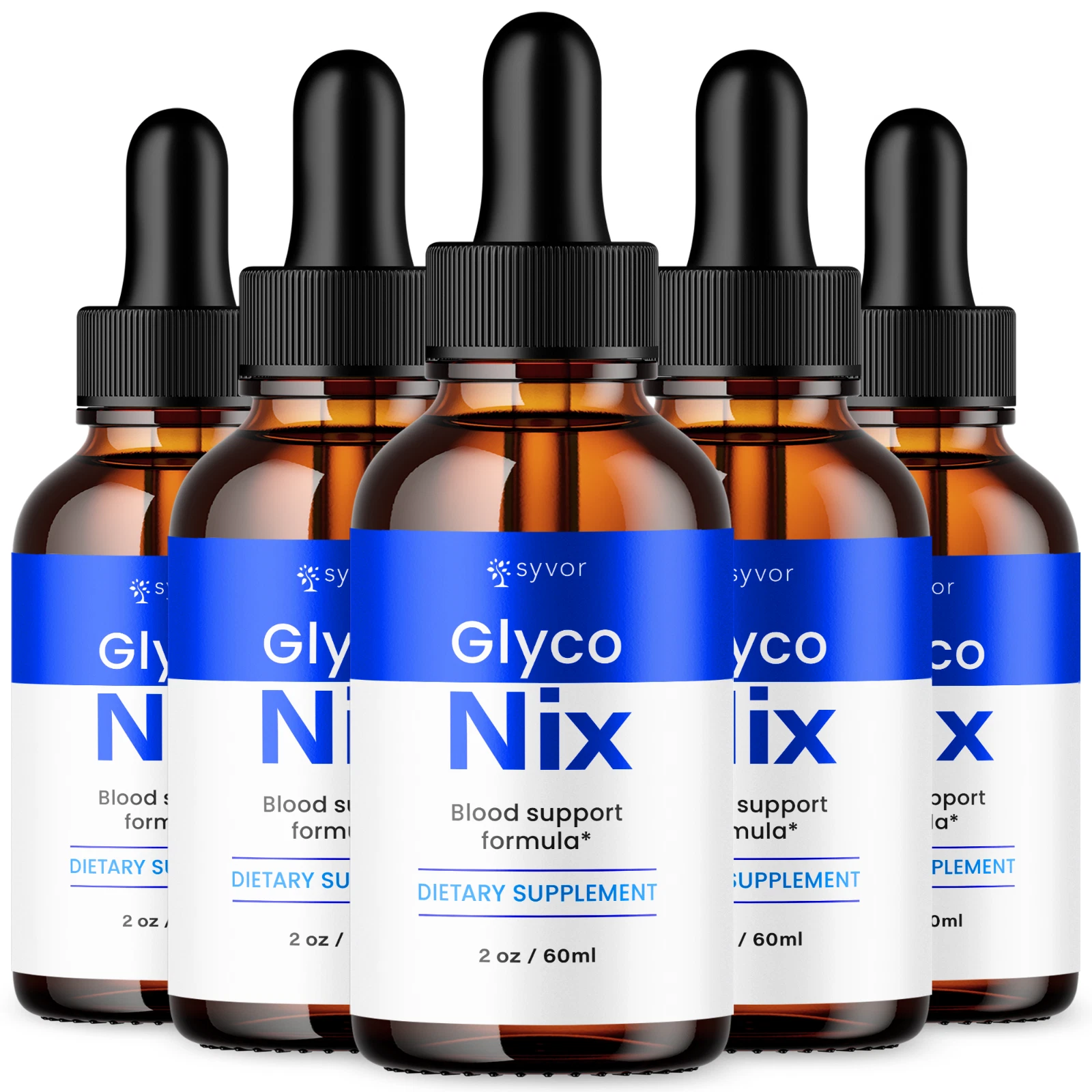 Glyco Nix Advanced Formula Drops Natural Blood Support Supplement 30 Servings