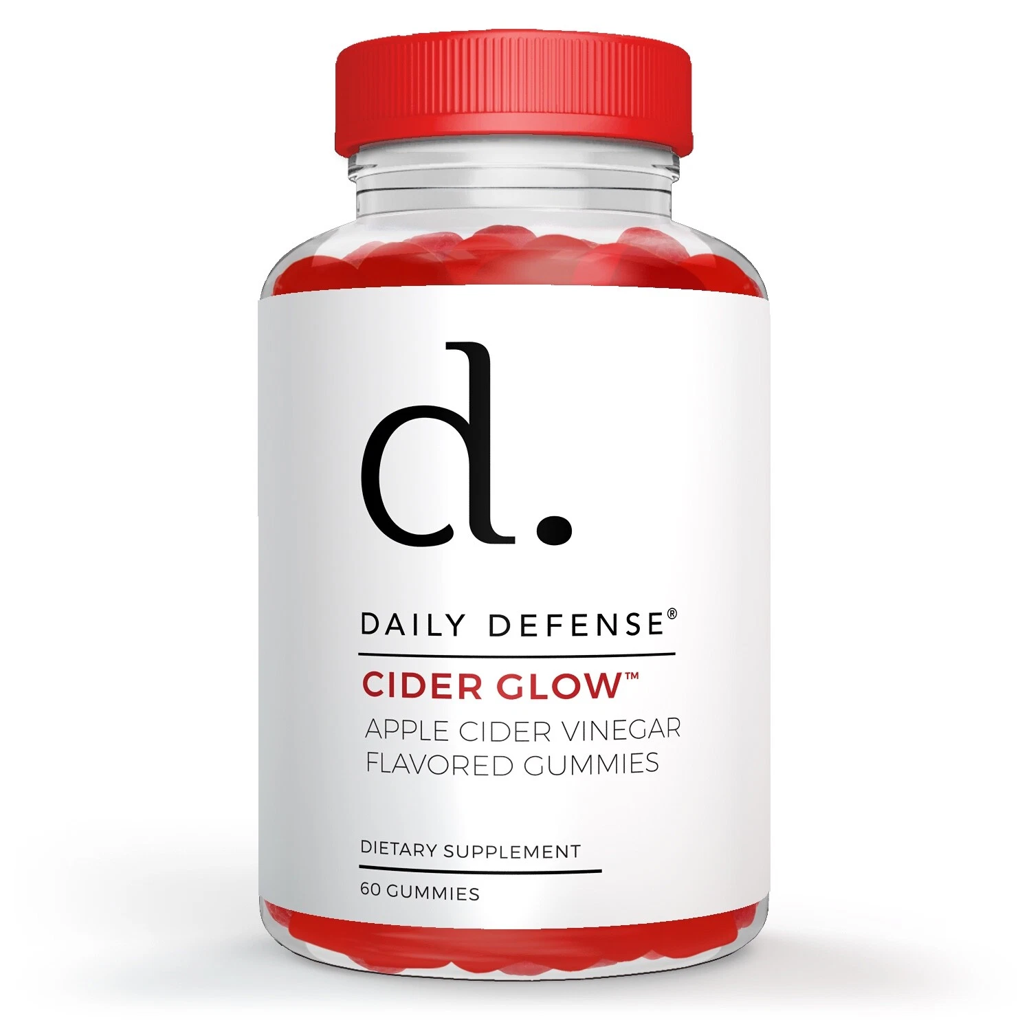 Daily Defense Cider Glow Organic Apple Cider Vinegar Gummies 60 gummies