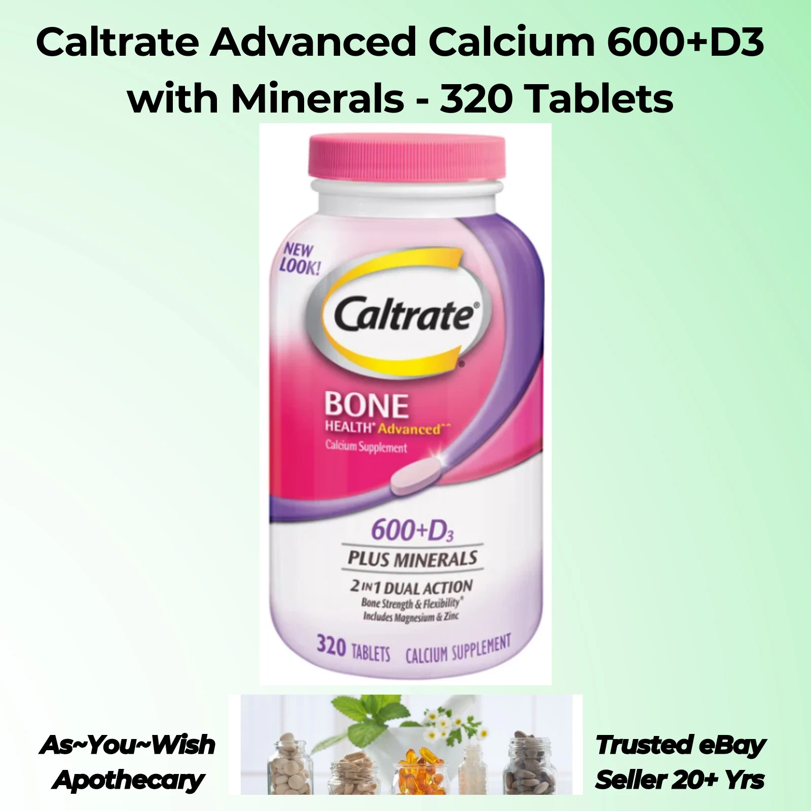 300 ct Caltrate Calcium 600+D3 Plus Minerals Exp 01/27 Bone Health Supplement