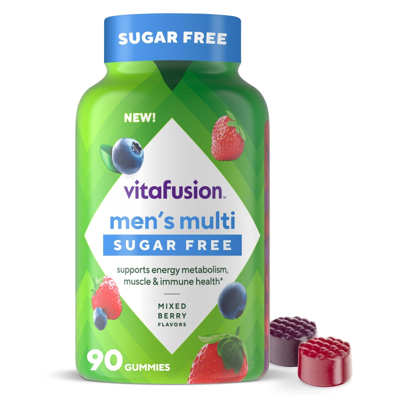 Vitafusion Sugar Free Men�s Multi Daily Gummy Multivitamins, Supports Energy Met