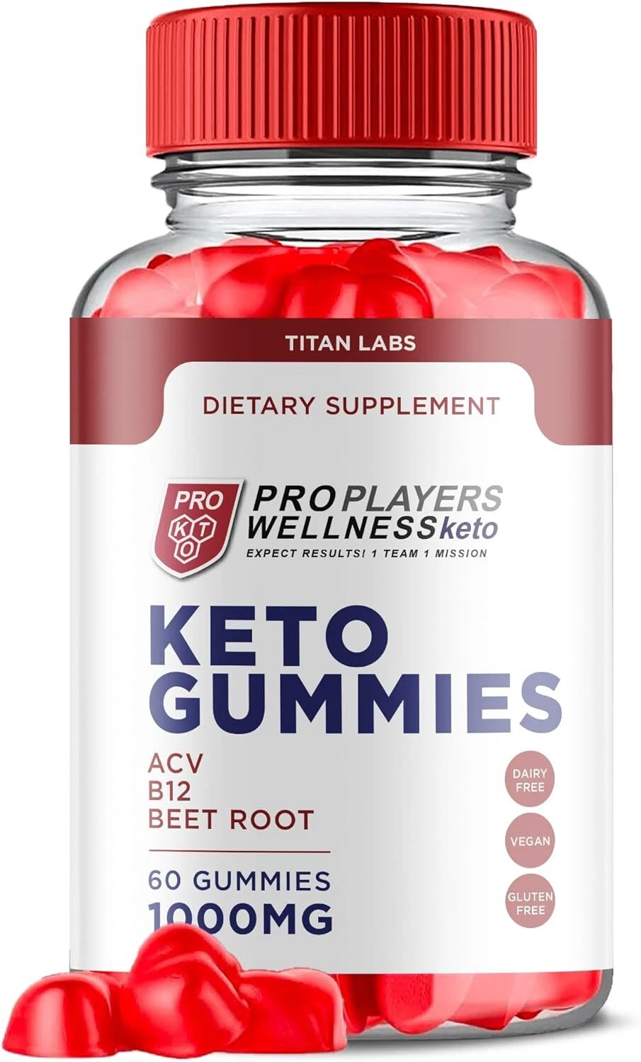 Pro Players Wellness Keto Gummies - ACV Gummys For Weight Loss ORIGINAL - 1 Pack