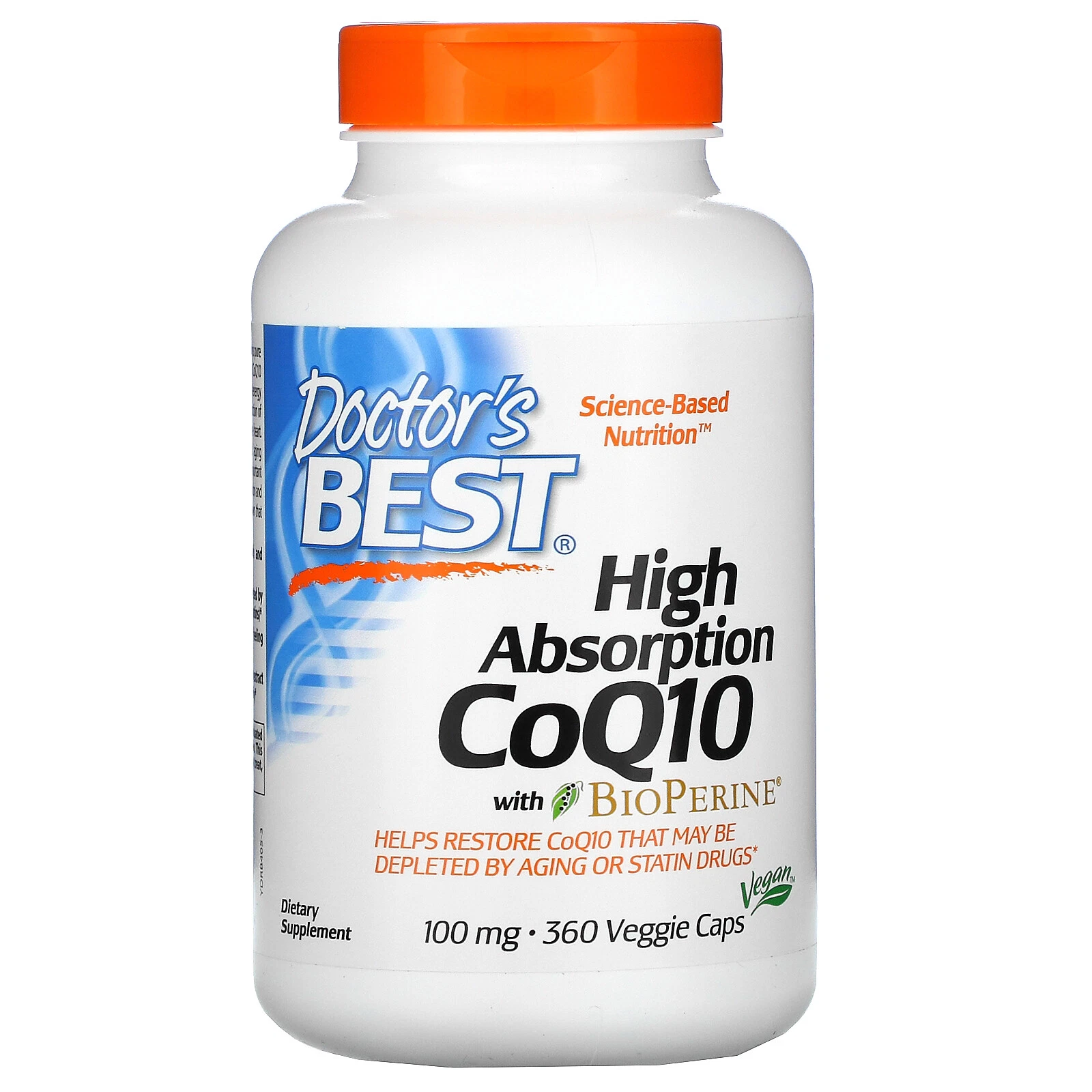 Doctor's Best High Absorption CoQ10 with BioPerine Vegetarian Capsules, Dietary
