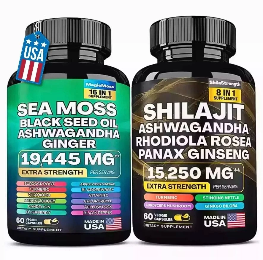 Dynamic Vitality Bundle - Sea Moss Multivitamin & Shilajit Power Combo US