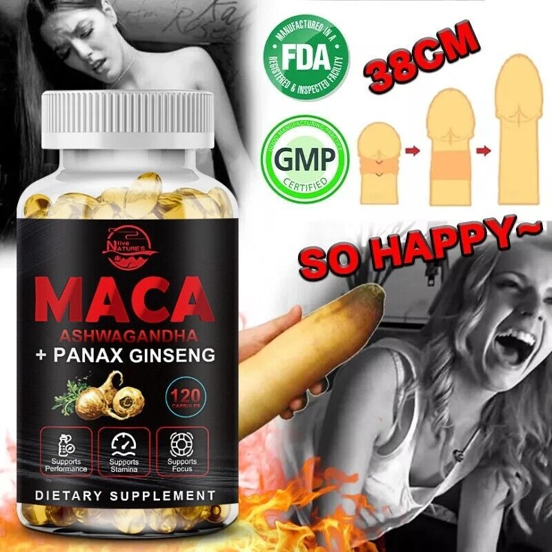 Maca Root 10000mg | Korean Panax Ginseng | Ashwagandha Booster & Thicker Bigger