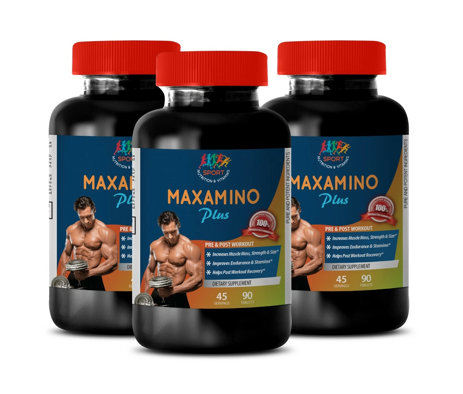 Post Work Out Recovery - Maxamino Plus 1200 SE (3 Bottles, 270 Tablets)