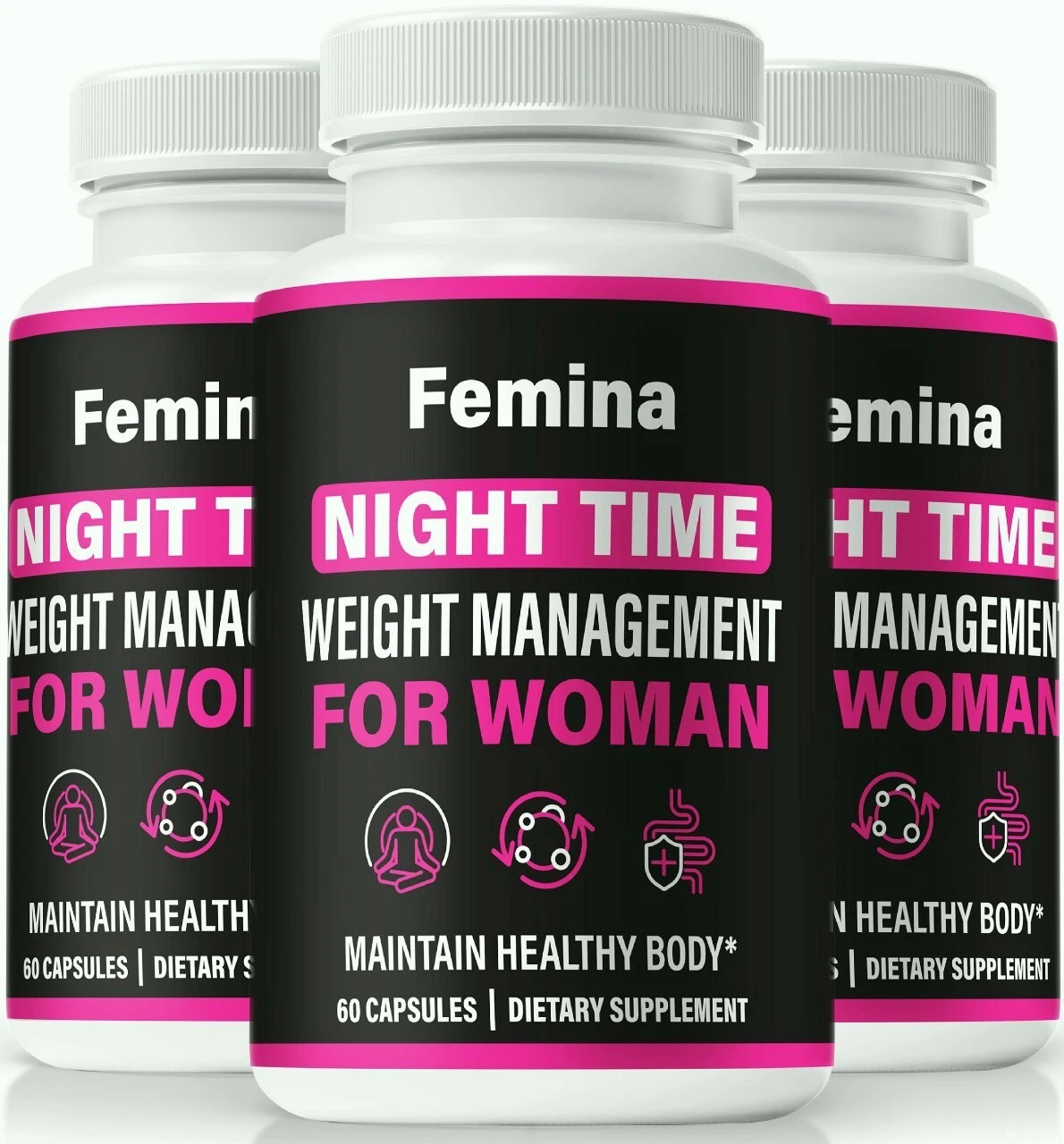 (3 Pack) Femina Nighttime Weight Loss Capsules for Women