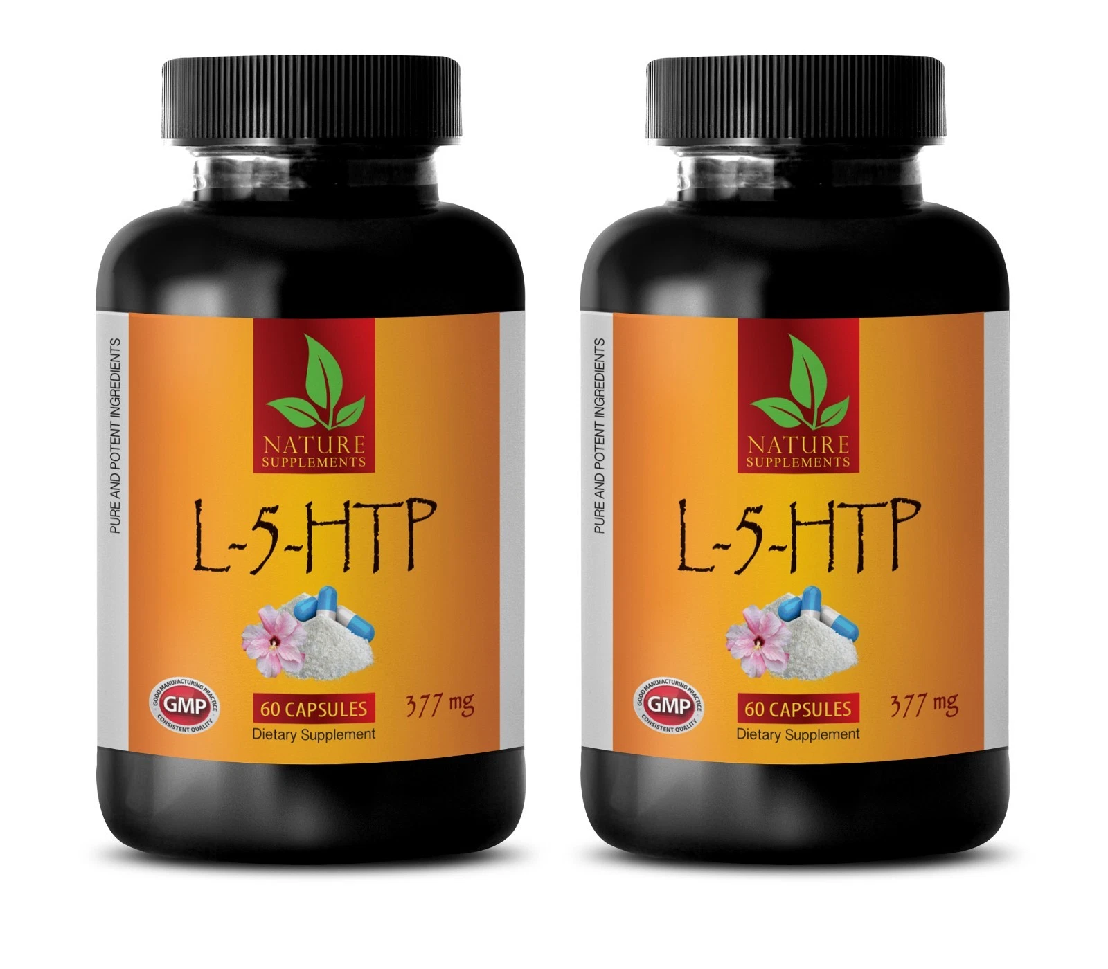 serotonin supplements for women - L-5-HTP - 5-htp capsules - 2 Bottles
