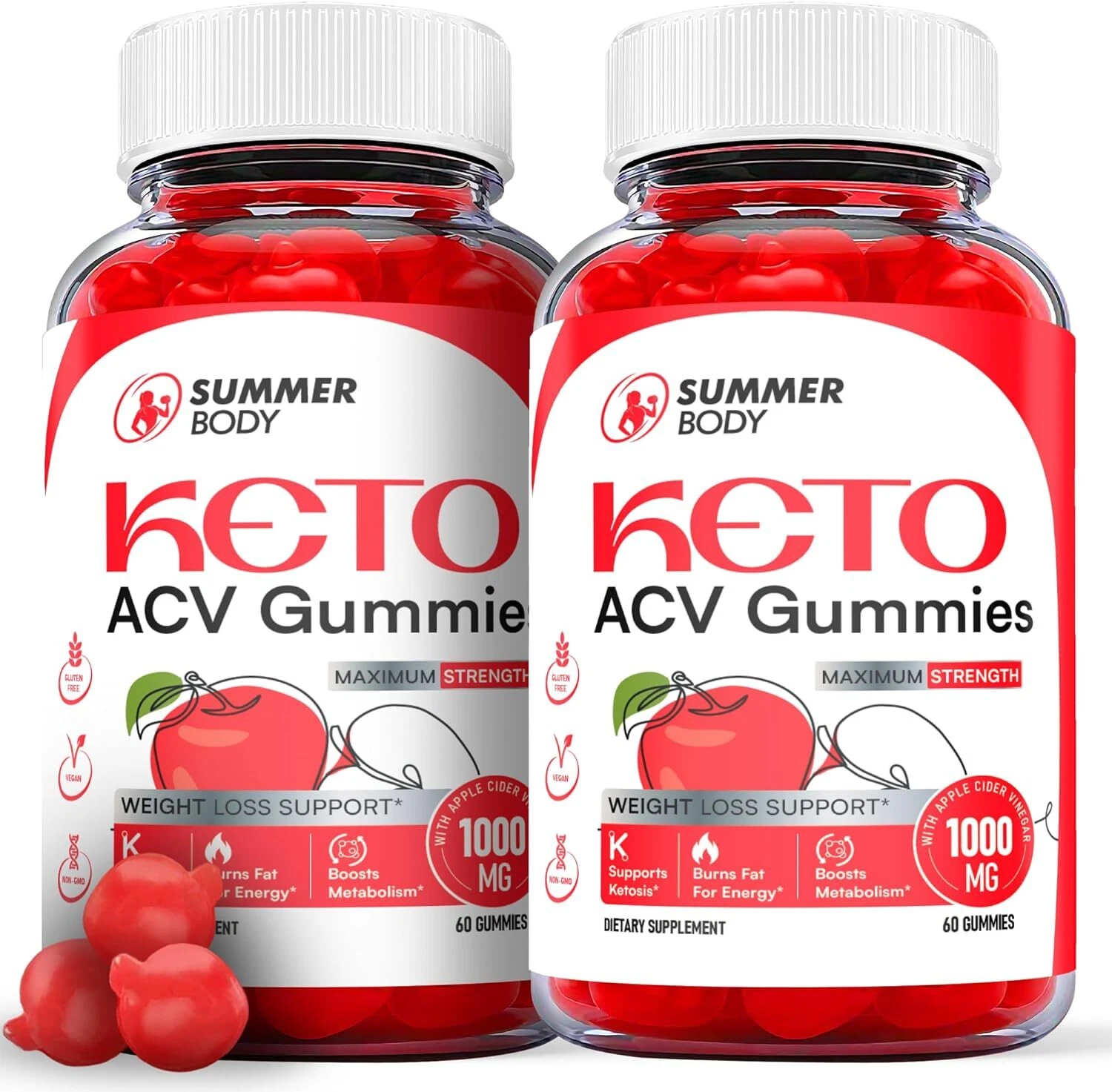 Summer Body Keto Gummies- Summer Body ACV Gummy For Weight Loss ORIGINAL -2 Pack