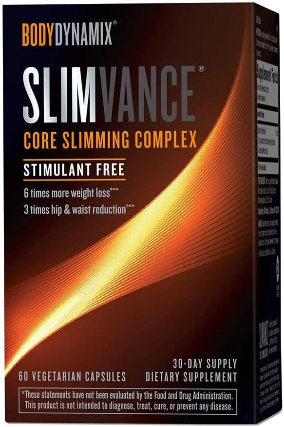 Bodydynamix Slimvance Core Slimming Complex 60 Caps Stimulant Free Exp 01/2027