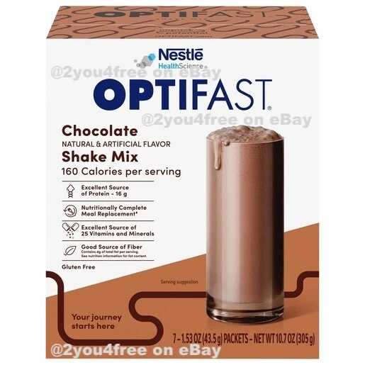 OPTIFAST 800 CHOCOLATE, VANILLA, or STRAWBERRY SHAKE MIX | 3 BOXES | AUTHENTIC