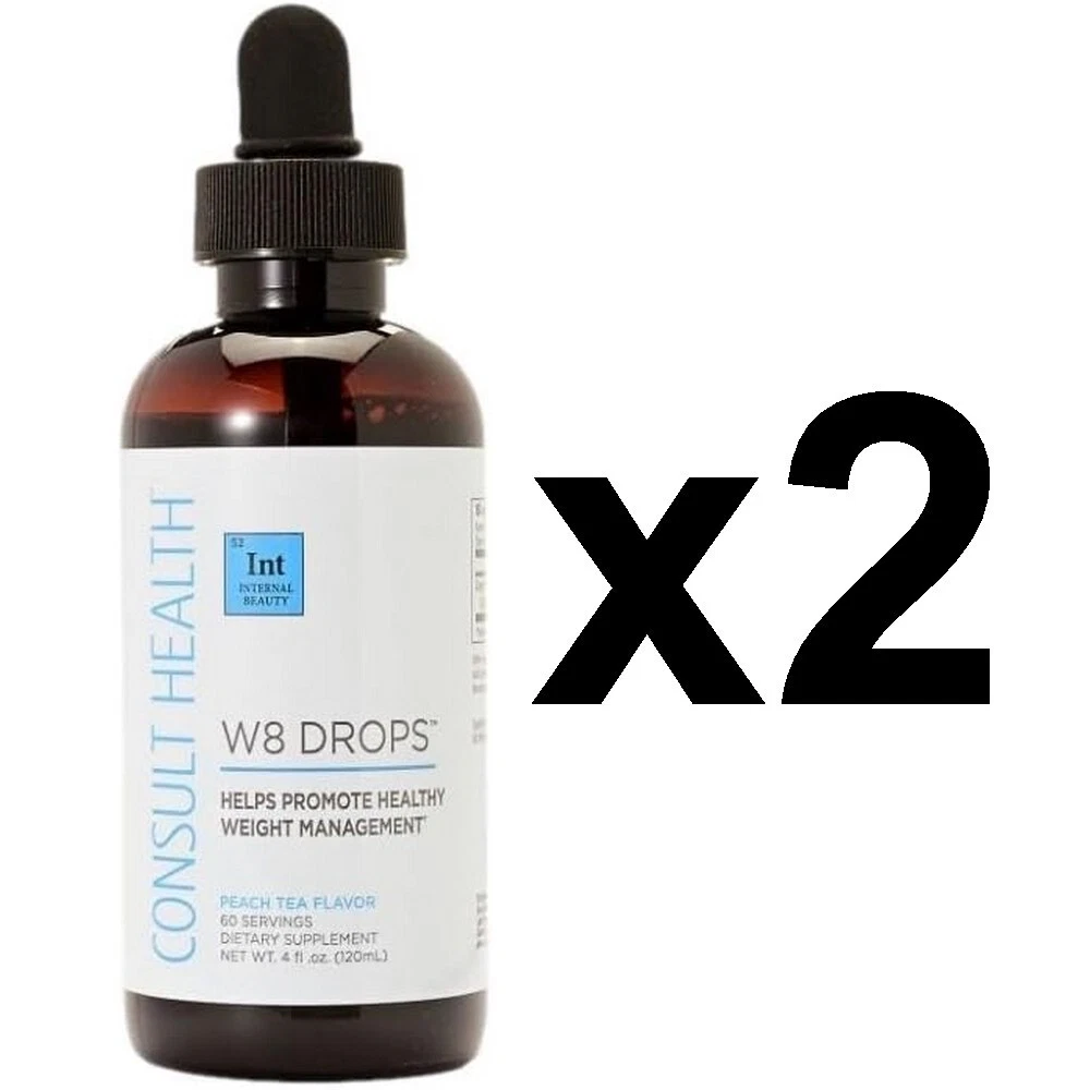2 x Consult Health W8 Drops~Healthy Weight Management~DygloFit ~ Exp 10/2025
