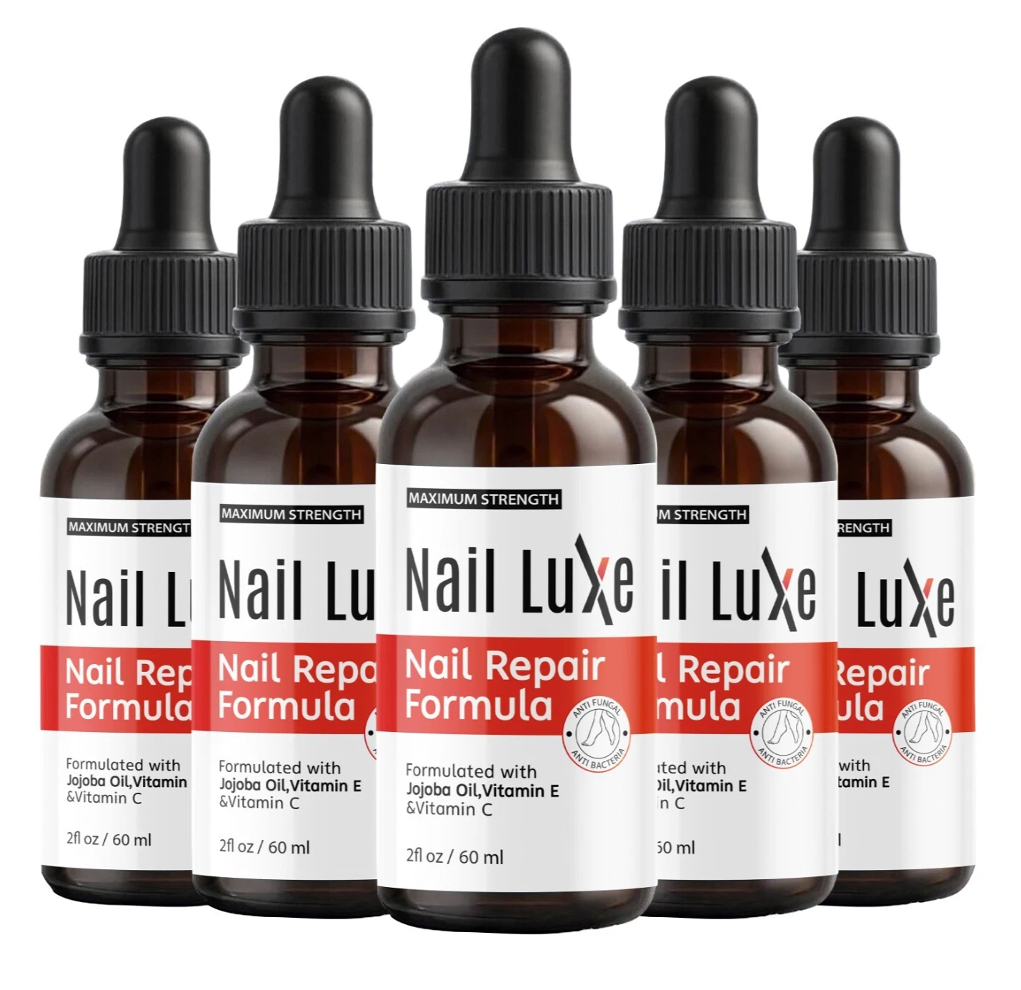 Nail Luxe Nail Repair Formula Drops Advanced Maximum Strength Formula (5 Pack)