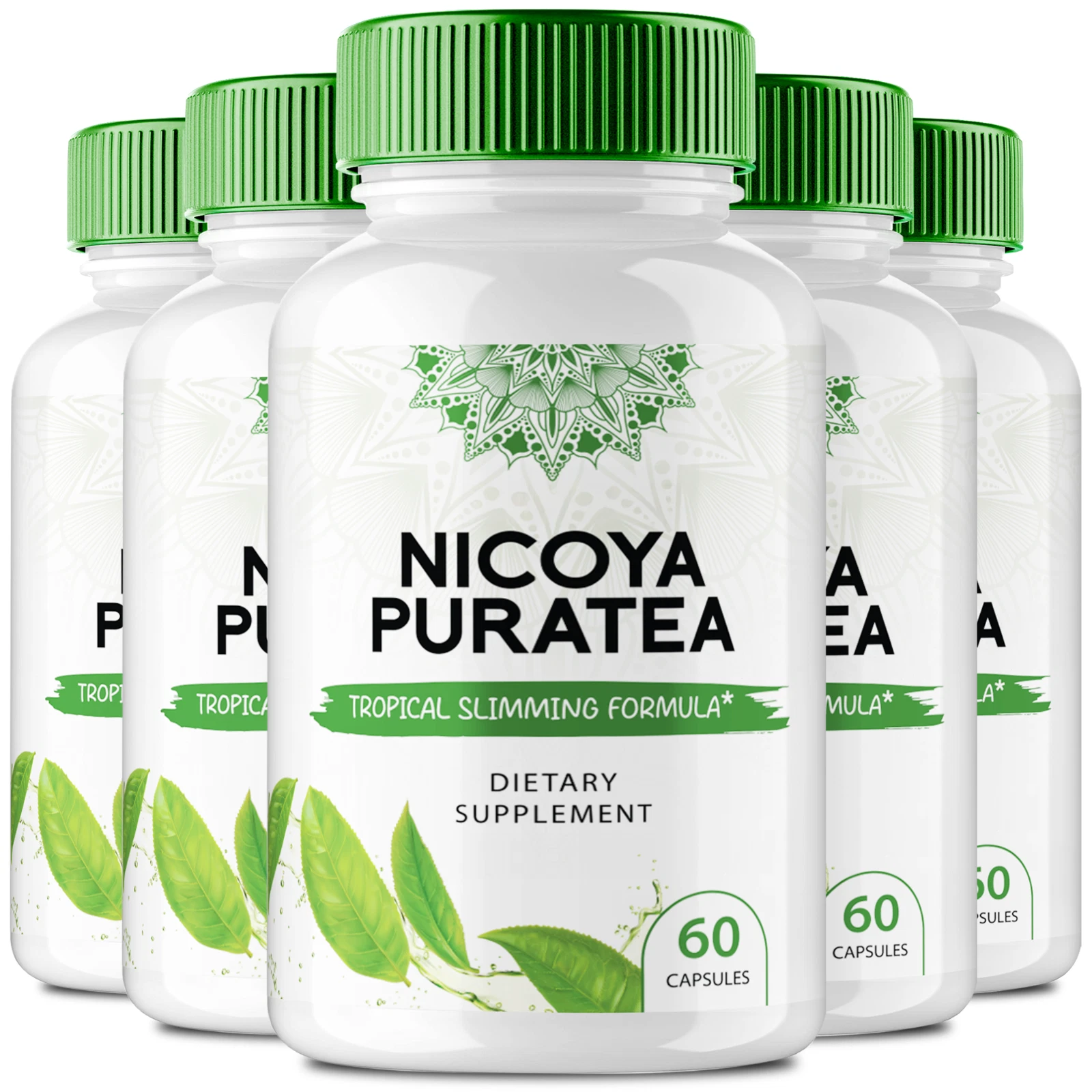 (5 Pack) Nicoya Puratea Keto Capsules, Supports Weight Loss & Digestion Pills