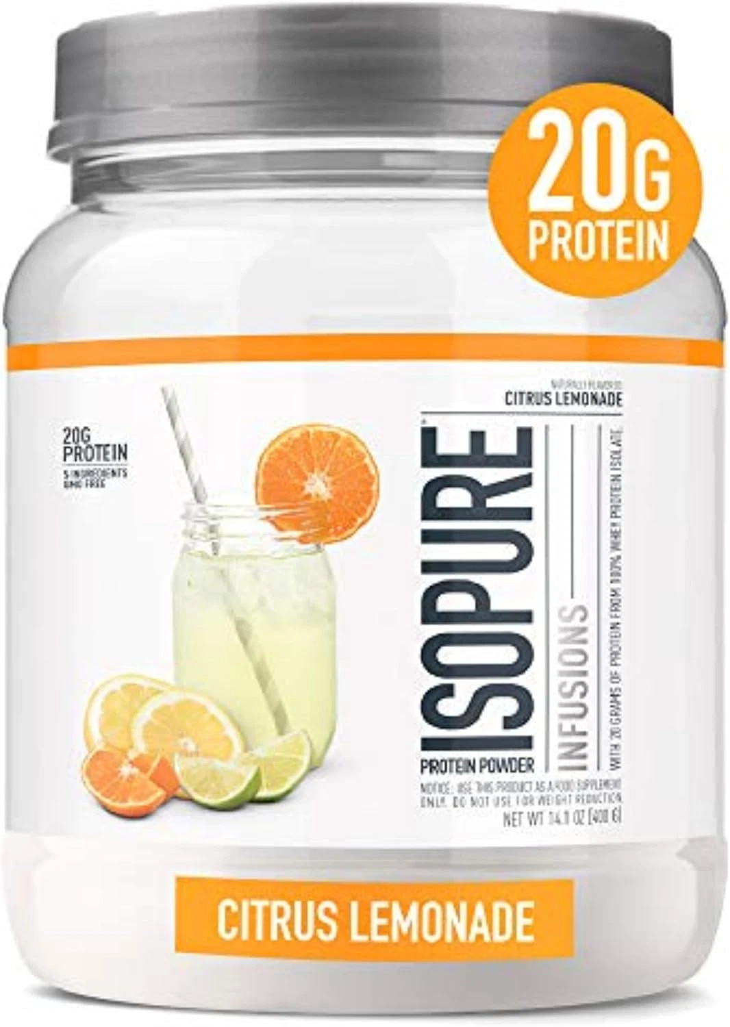 Clear Whey Isolate Protein Powder Infusions, Lactose Free, Gluten Free, Natur...