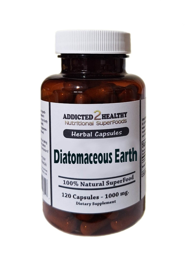120 Diatomaceous Earth Capsules - #1 Natural Silica,Detox,Heavy Metals,Immunity