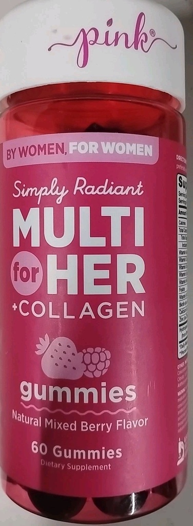 PINK Simply Radiant Multivitamin for Women | 60 Berry Gummies