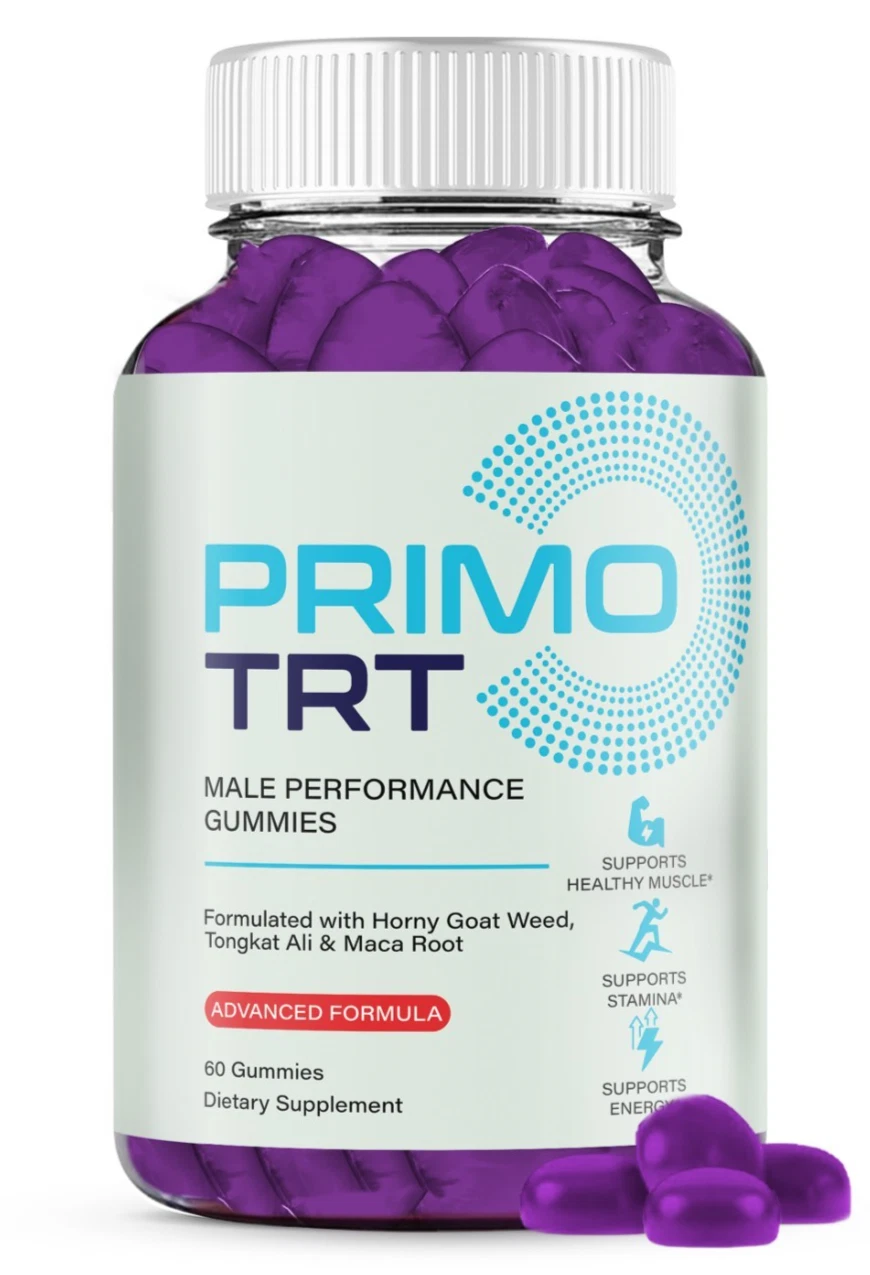 Primo TRT Gummies Maximum Strength Formula Chewable Vitamin 60 Gummies
