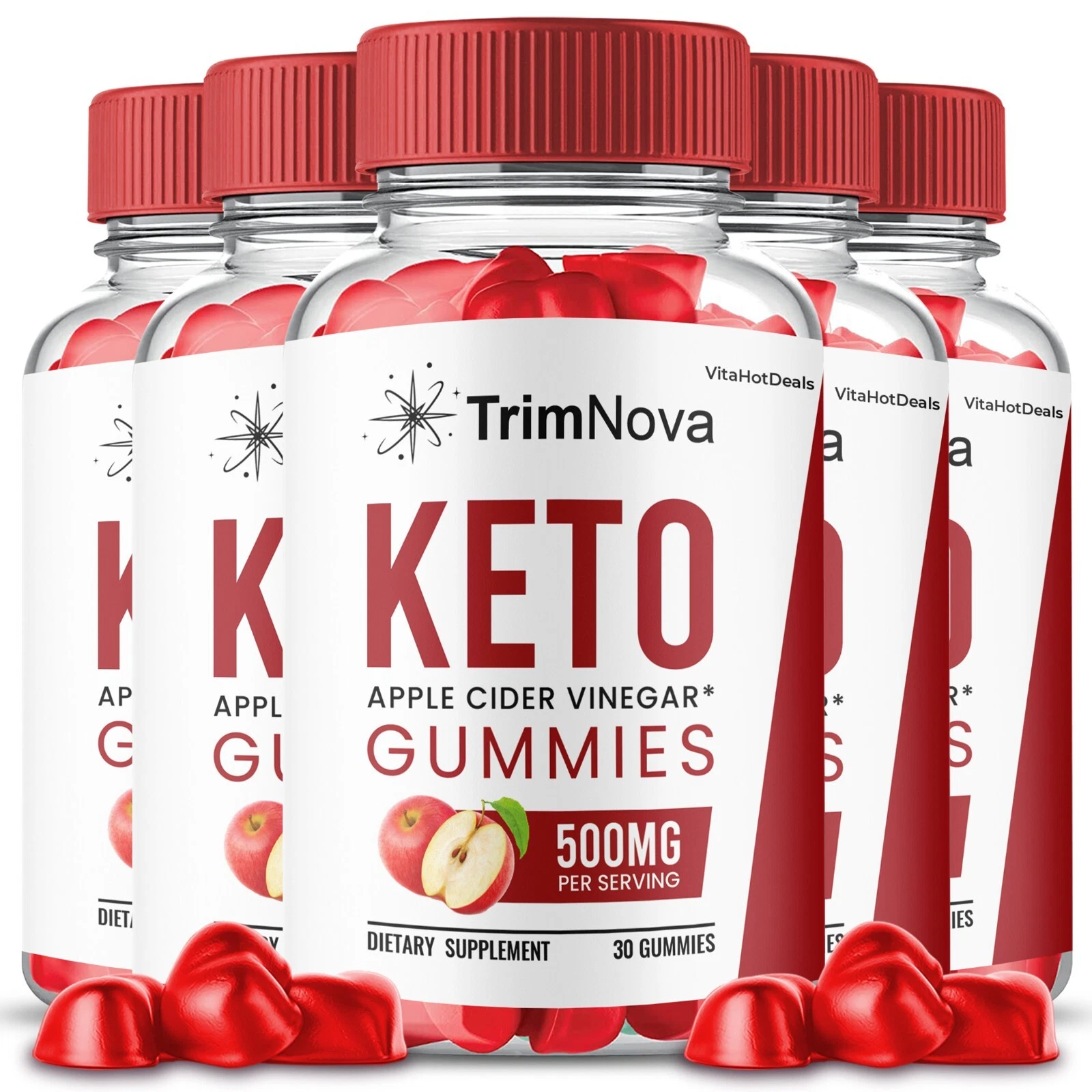 TrimNova Keto ACV Gummies. Maximum Strength Trim Nova Gummies (5 Pack)