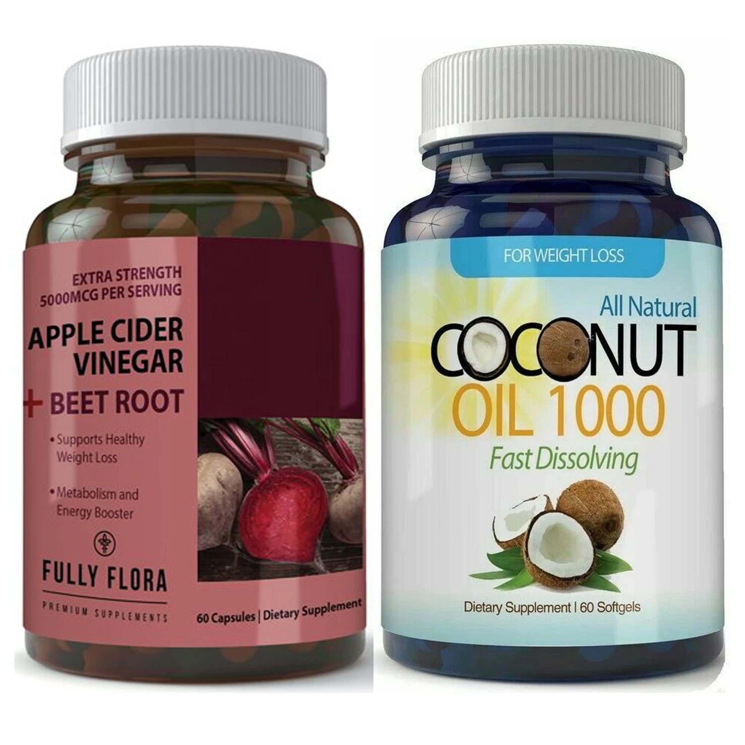 Apple Cider Vinegar Beet Root Weight Loss Supplement Coconut Oil Fat Burn Pills