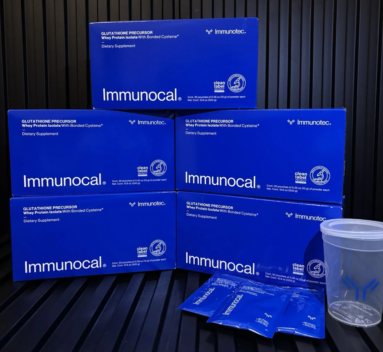 Immunocal Classic Blue 5 Boxes Regular Glutathione Precursor, Immunotec