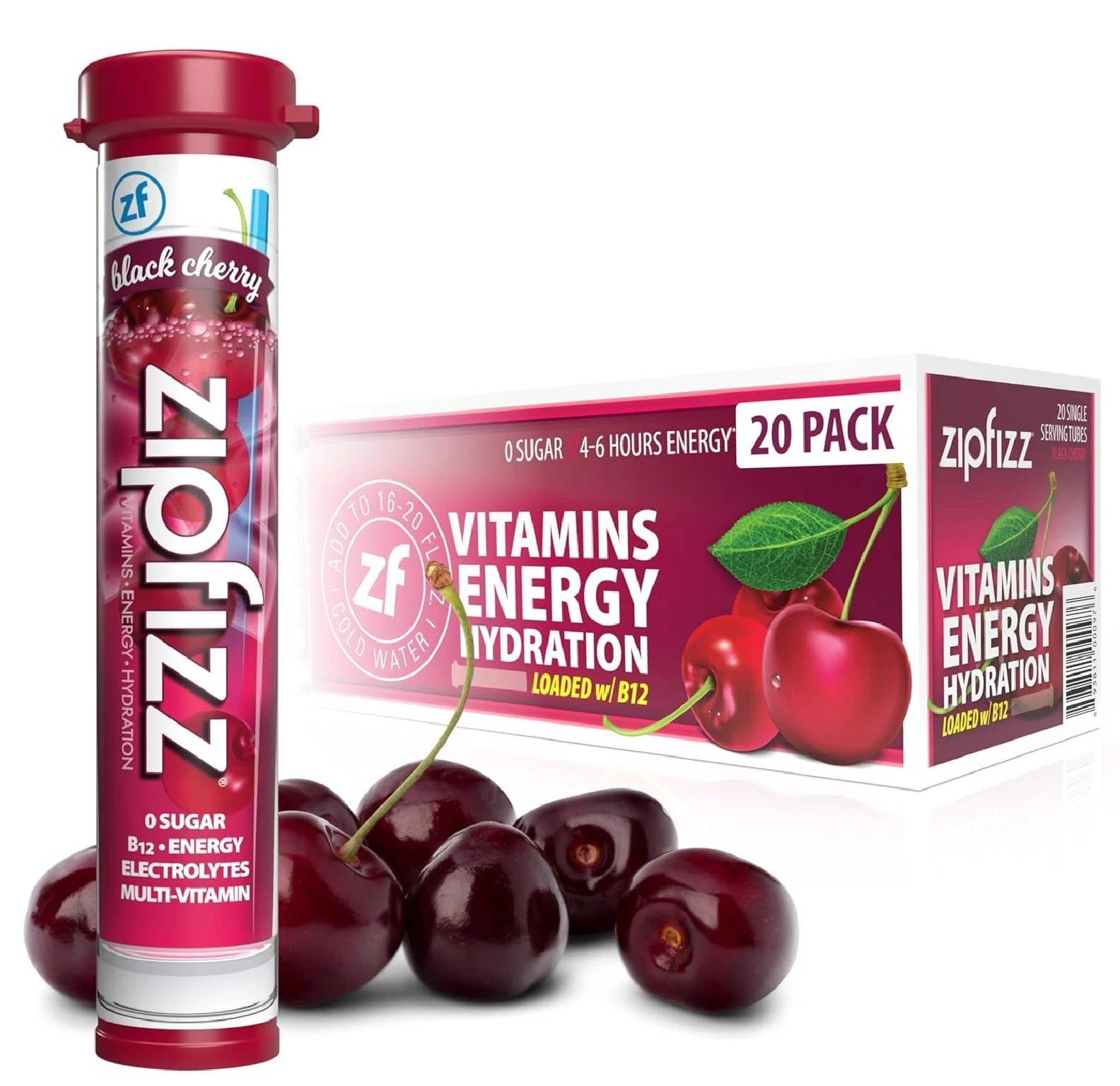 20 Pack Zipfizz Healthy Energy Drink Mix 3-in-1, Multi-Vitamins, Sugar-Free