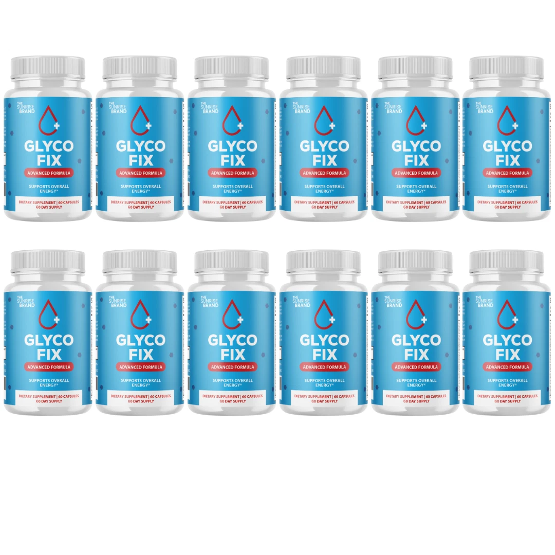 Glyco Fix - Blood Sugar Supplement, Healthy Blood Sugar Support - 12 Bottles