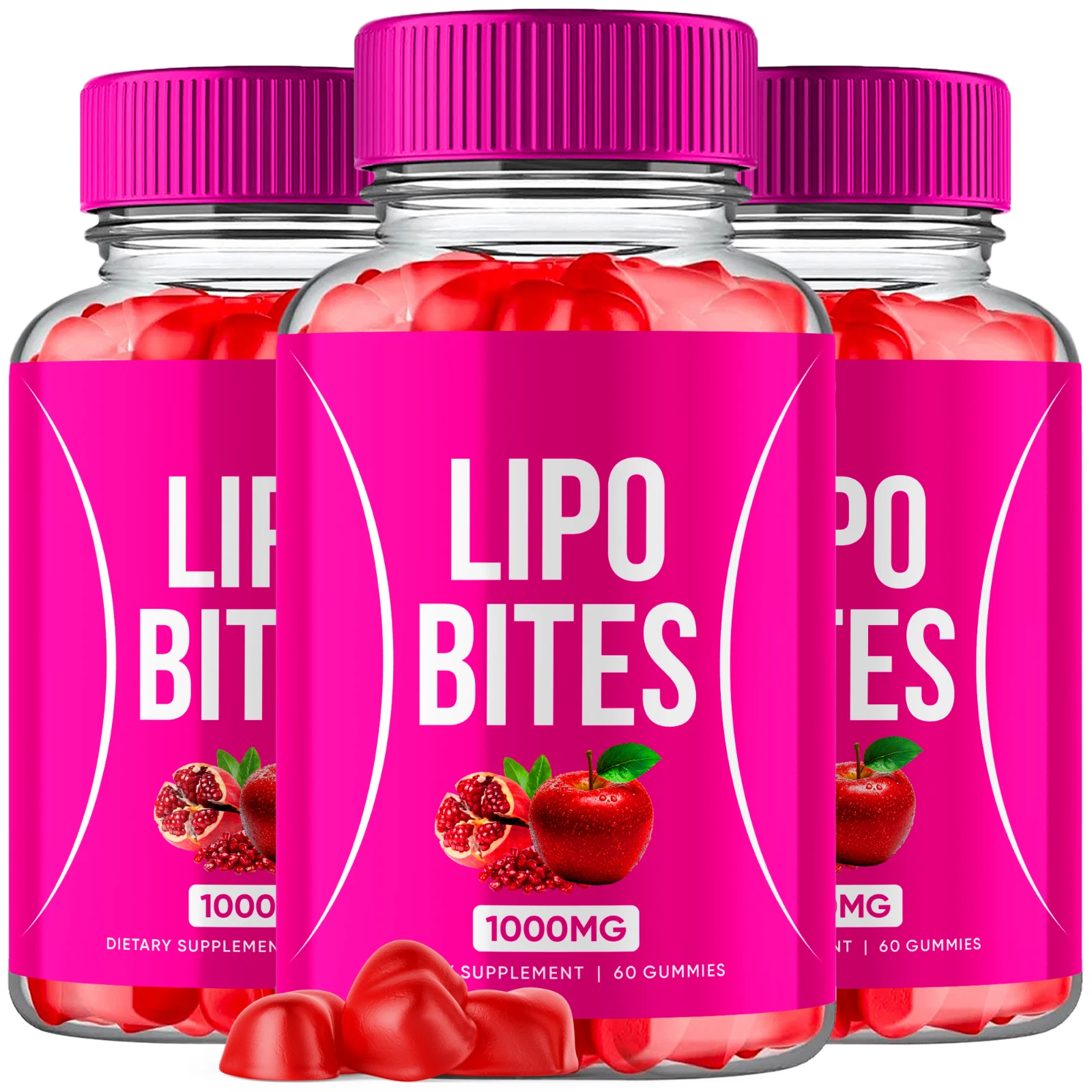 Lipo Bites Apple Cider Vinegar Gummies Max ACV Strength Supplement 180 Gummies