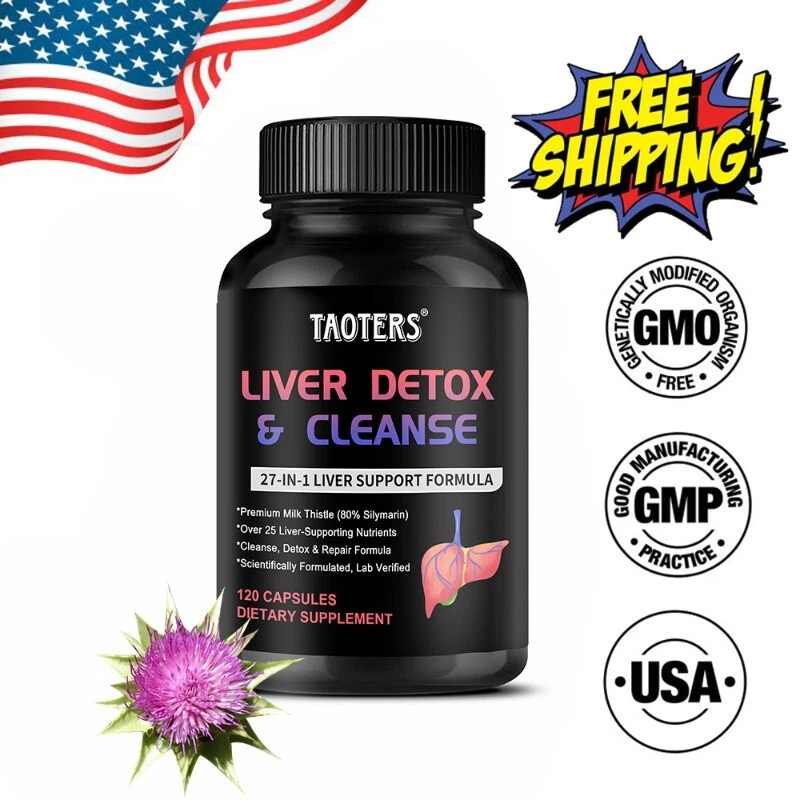 Vegetarian Capsules - Liver Cleanse, Detox and Repair Milk Thistle Supplement