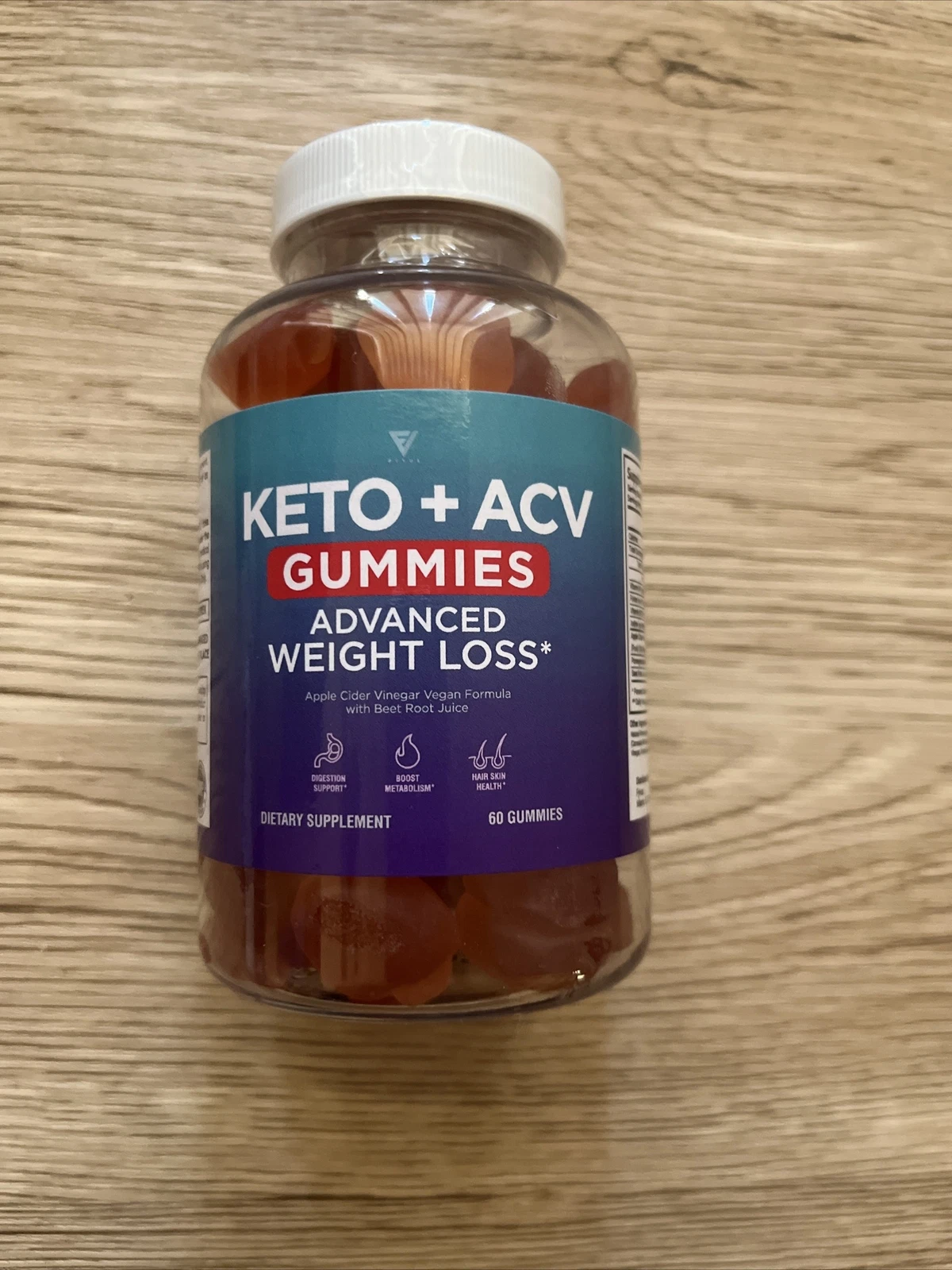 Keto + ACV Gummies Advanced Weight Loss Gummies -2 per serving EXP 12/2025 NEW