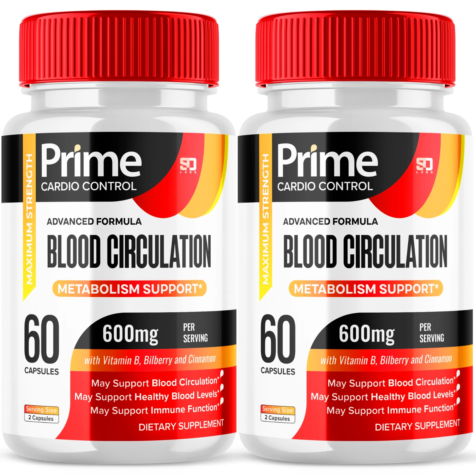 Prime Cardio Control Pills - Supports healthy blood sugar & circulation (2 Pack)