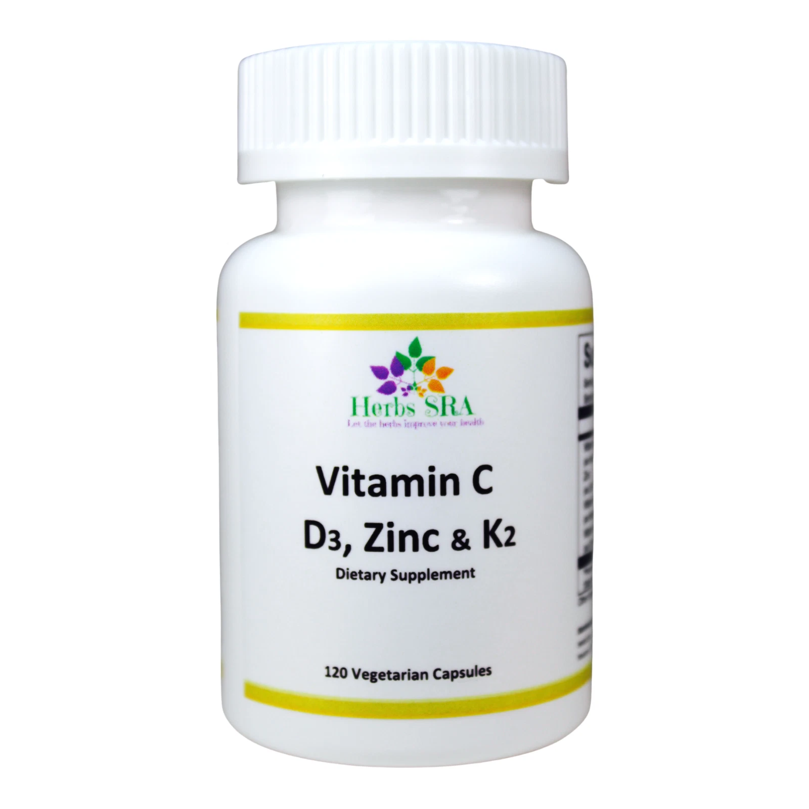 INCREASE BODY DEFENSE,Vitamin C, D3 5000UI, Zn, K2, 120 Capsules, Boost Immune.