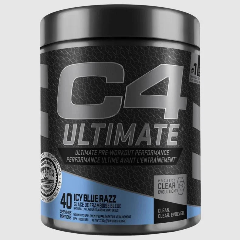 Cellucor C4 Ultimate Pre Workout (40 Servings) Fast Free Shipping! Icy Blue Razz