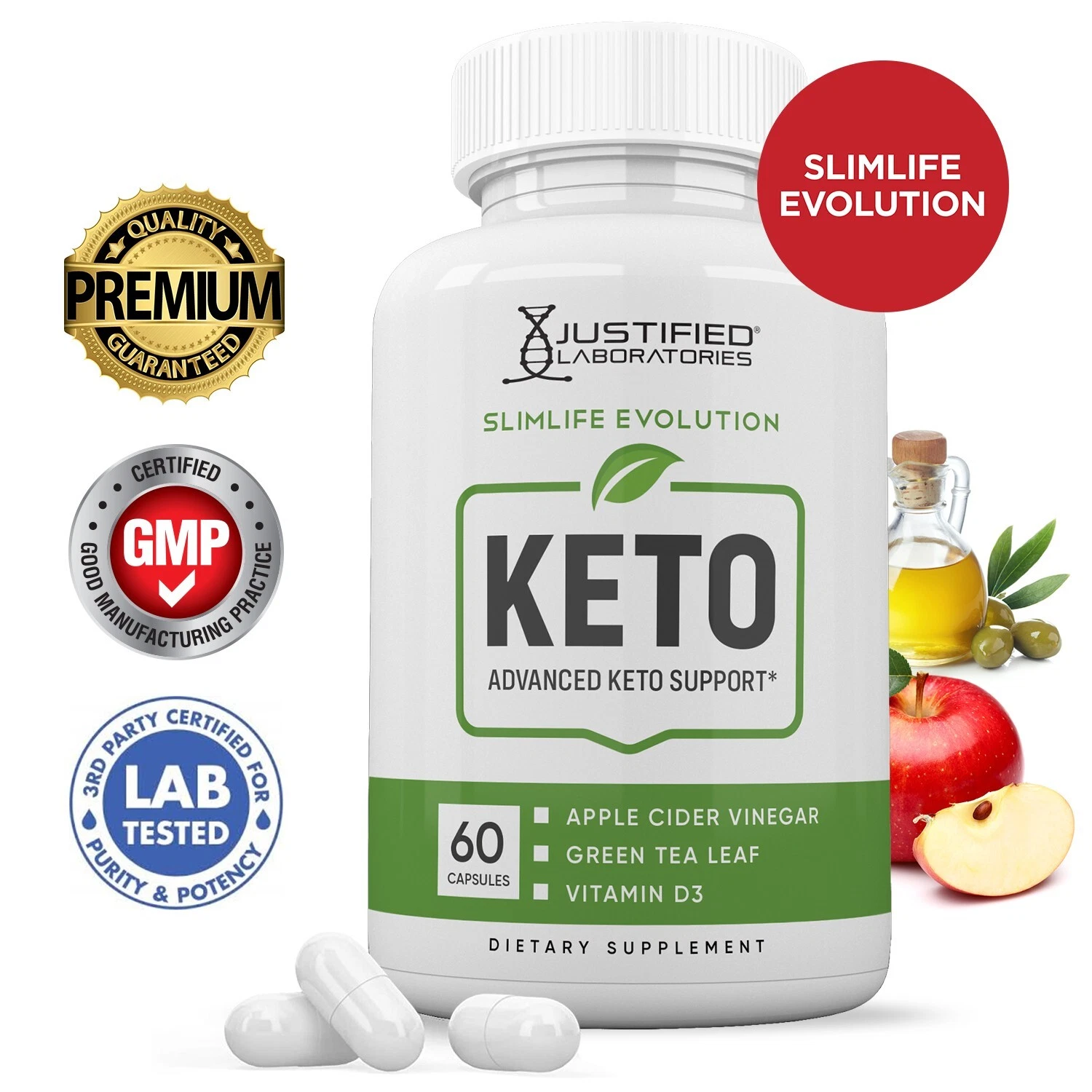 Slimlife EvolutionKeto ACV Pills 1275 MG Stronger Than Gummies Keto Support 1 Bt