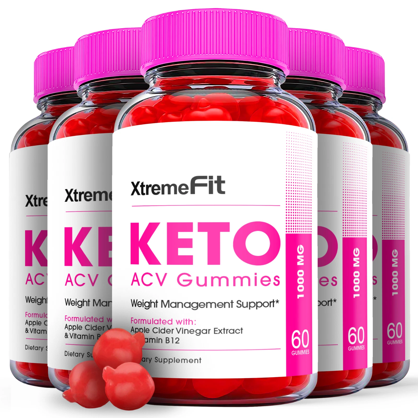 (5 Pack) Xtreme Fit Keto ACV Gummies, Xtreme Fit Keto Weight Loss (300 Gummies)