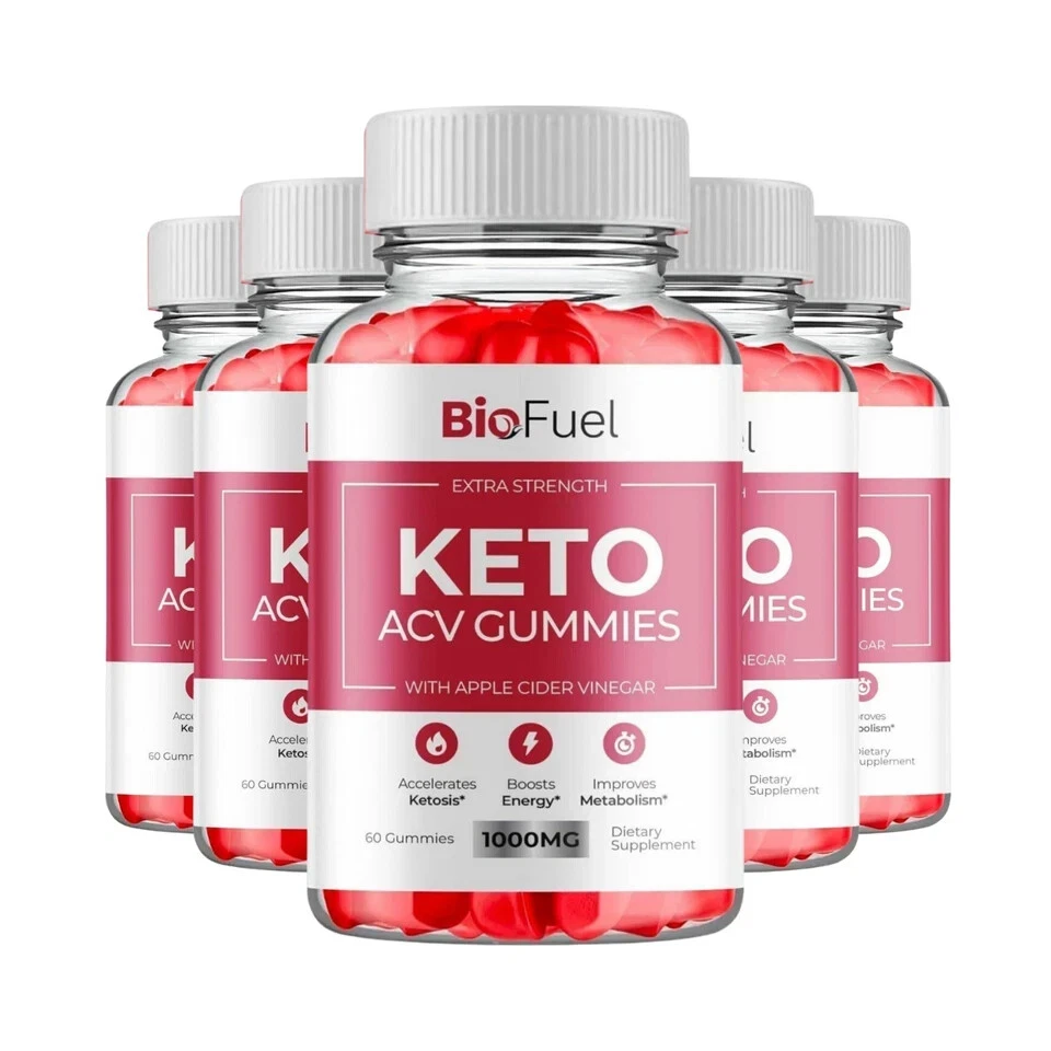 5-Pack BioFuel Keto Gummies, Bio Fuel Keto ACV Gummies Weight Loss -300 Gummies
