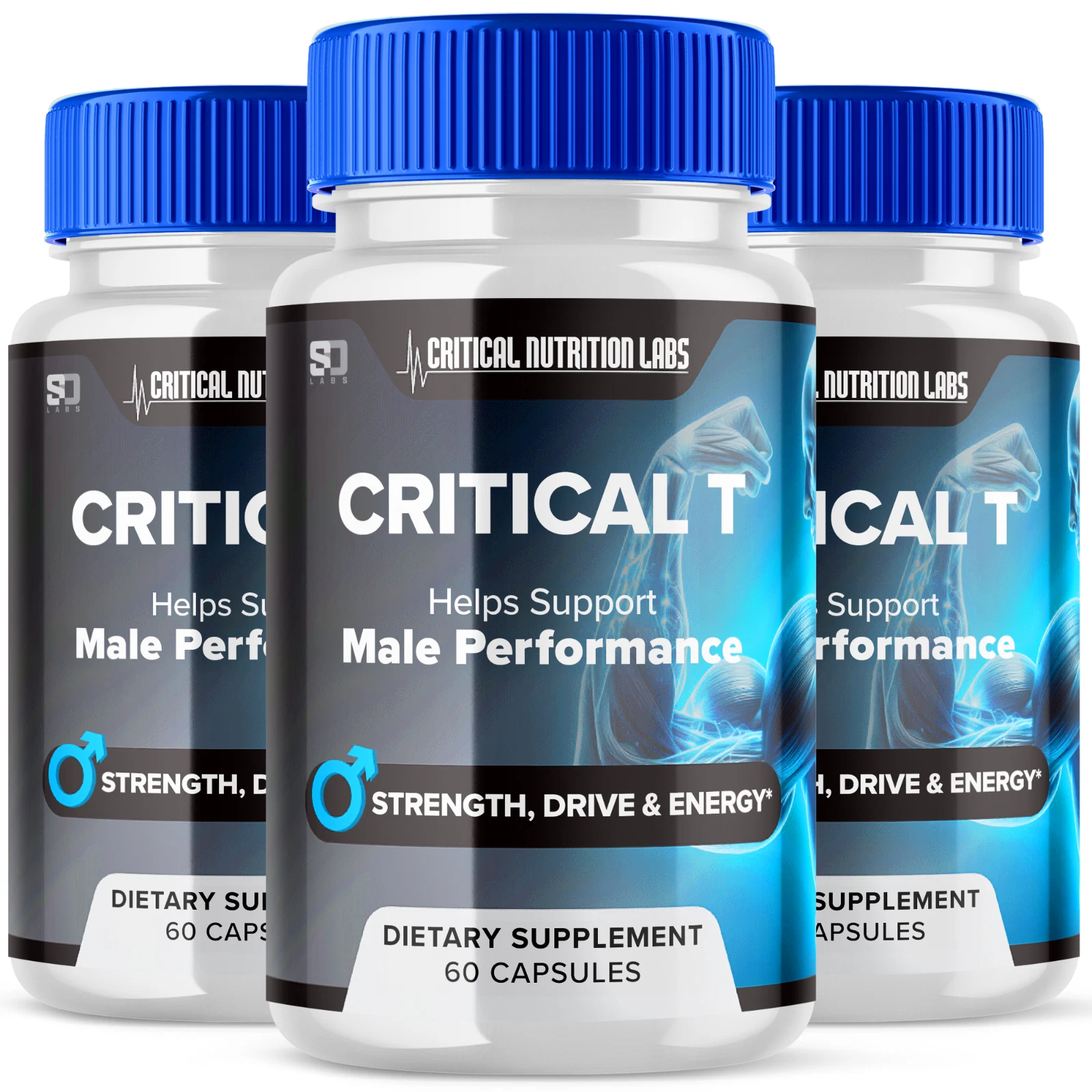 Critical T Male Pills Support Performance, Strength & Daily Energy (3 Pack)